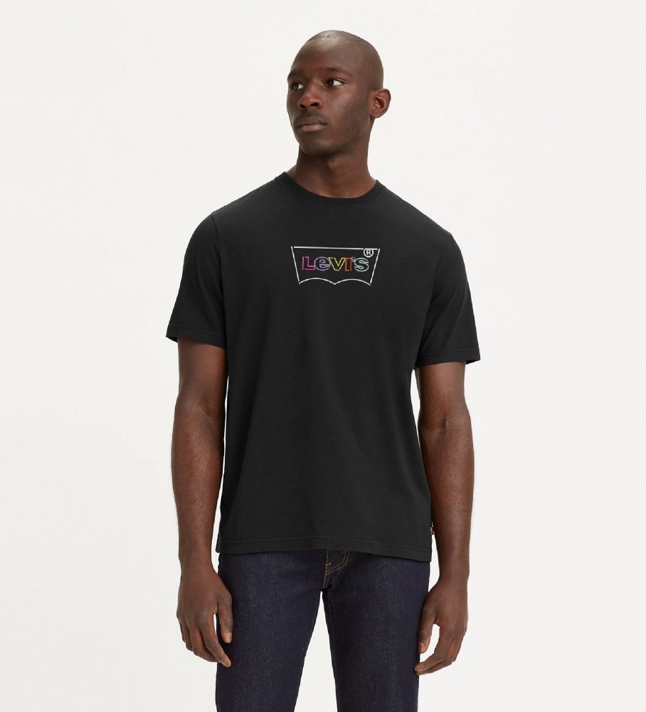 Levi's T-shirt Slim Fit stampata nera
