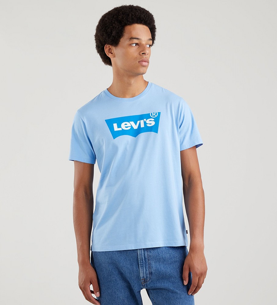 Levi's T-shirt graphique à col ras du cou bleu 