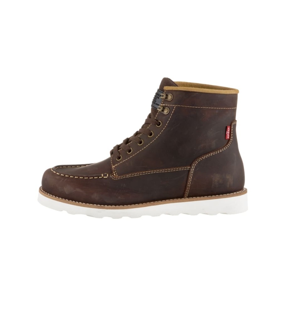 Levi's Darrow Mocc brown leather ankle 
