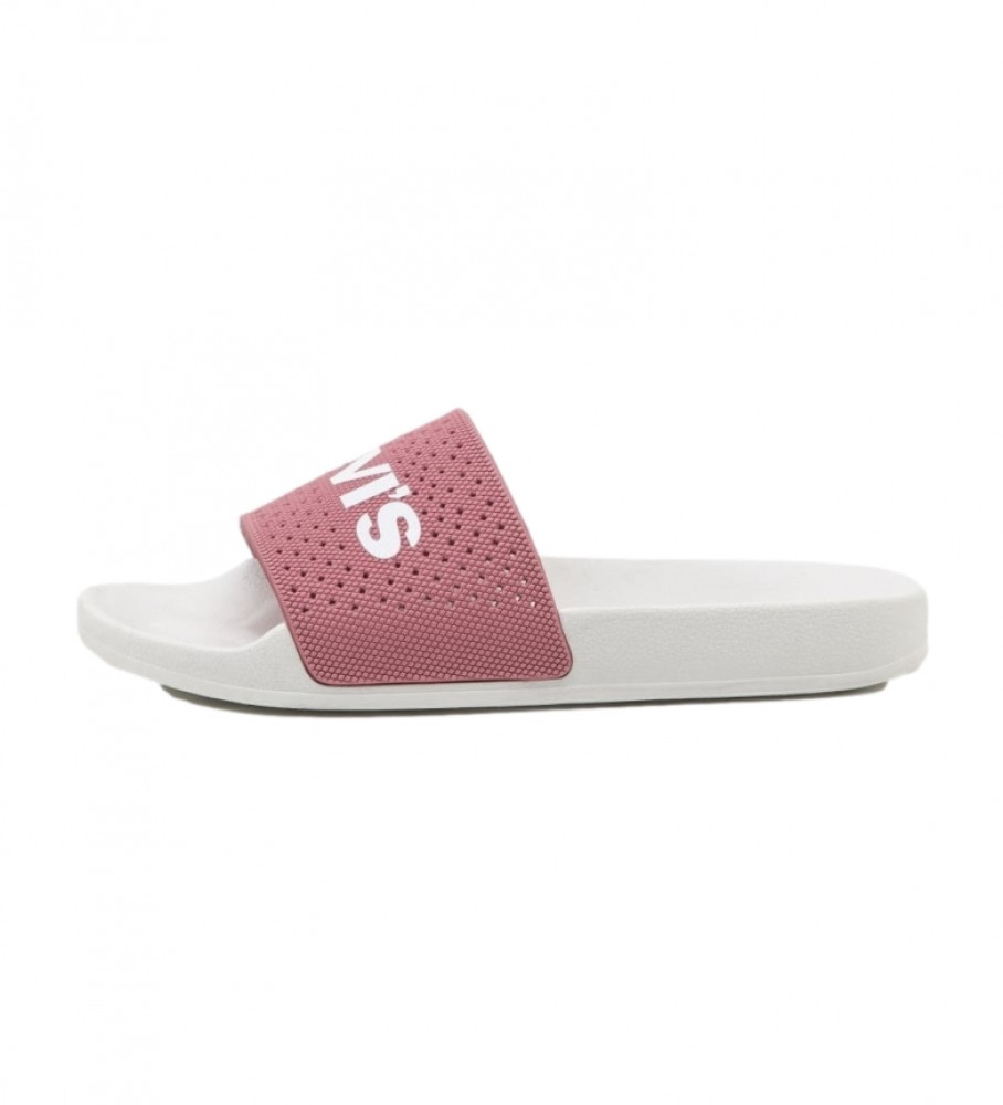 Levi's Flip Flops June Perf S Pink, White
