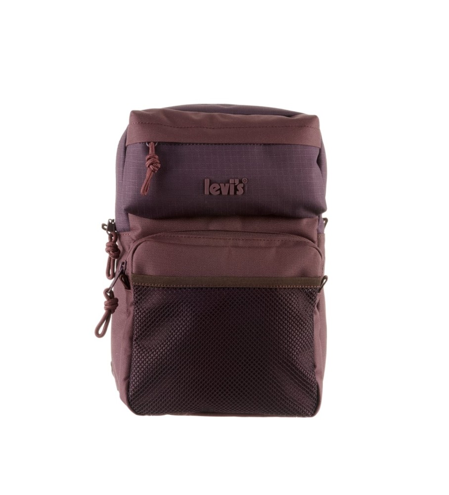 Levi's Mixed Material Sling backpack maroon -26x20x8cm - ESD Store fashion,  footwear and accessories - best brands shoes and designer shoes