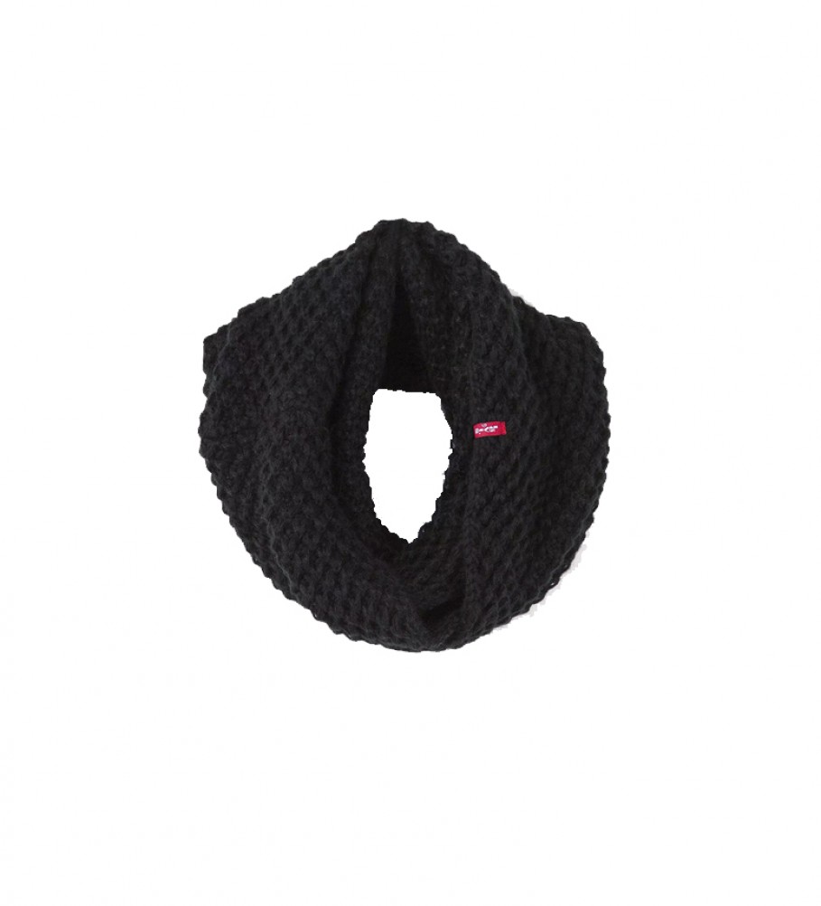 Levi's Sciarpa Infinity in maglia classica nera