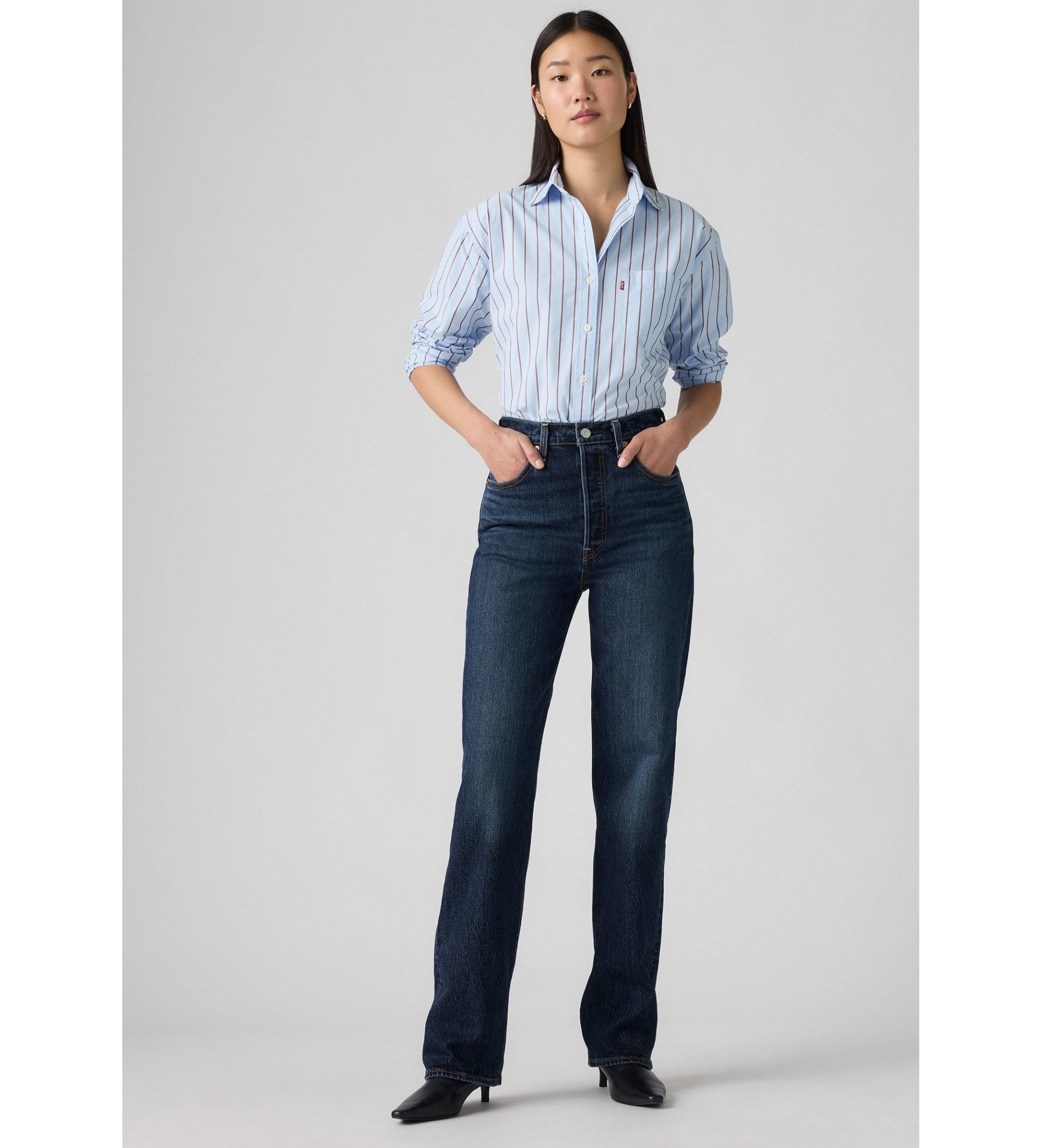 Levi's Jeans Ribcage Full Length navy - Esdemarca Store