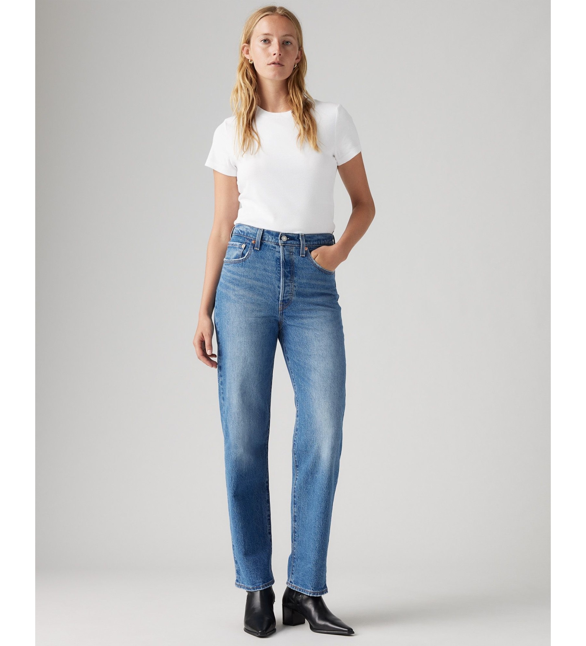 Levi's Jeans dritti alla caviglia Blue Ribcage Esdemarca Store