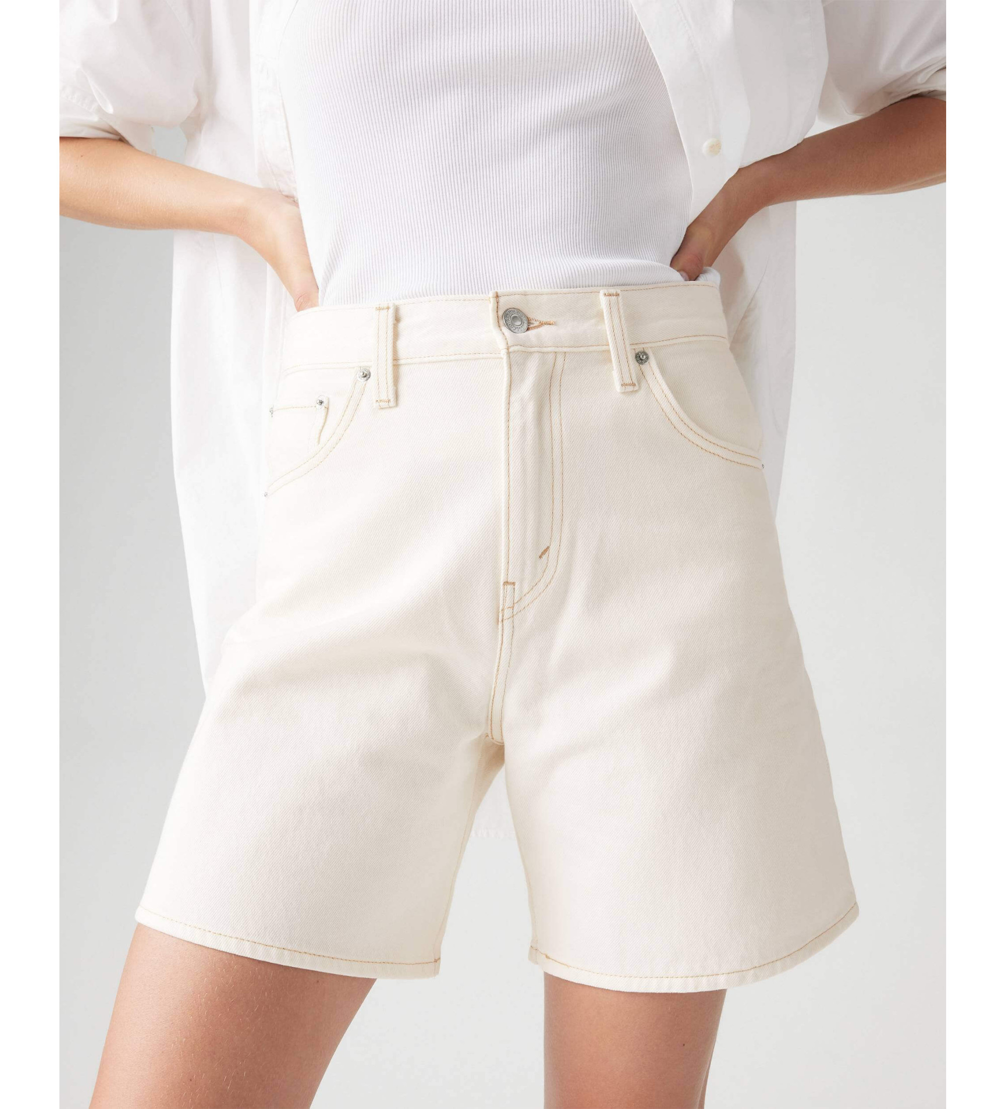 Levi's pantaloncini bianchi larghi