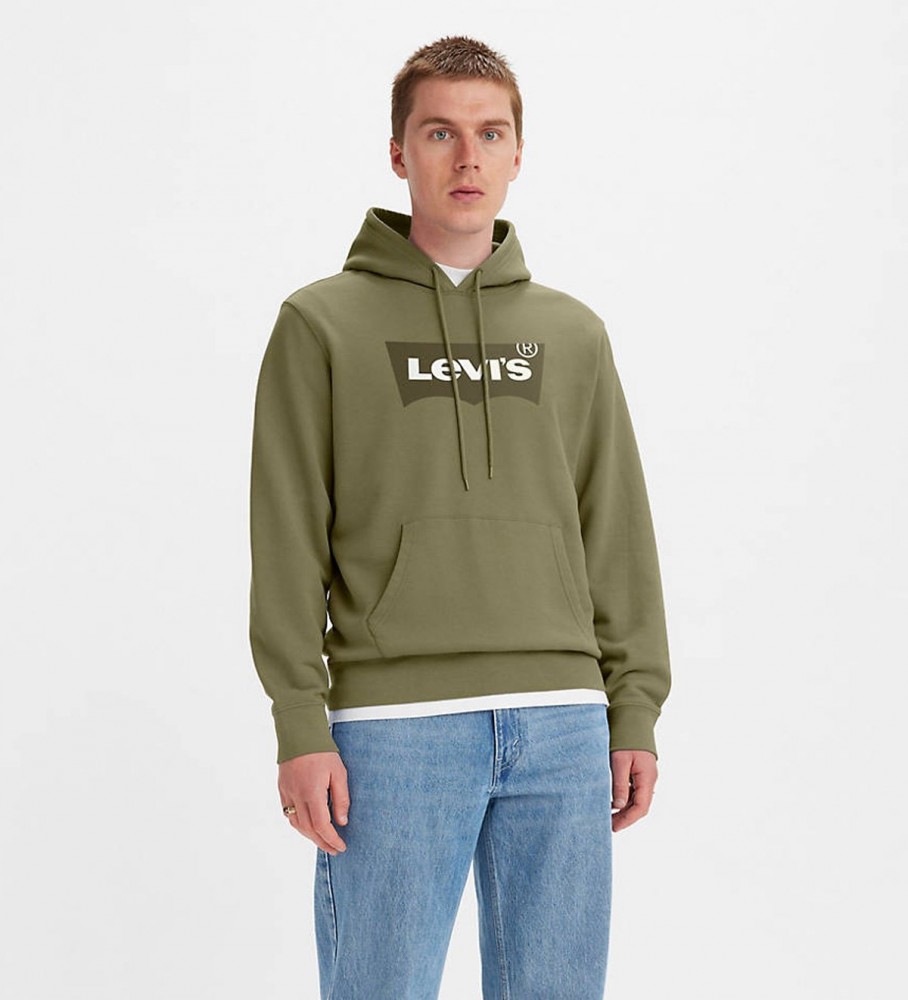 Levi's Green standard hooded graphic sweatshirt