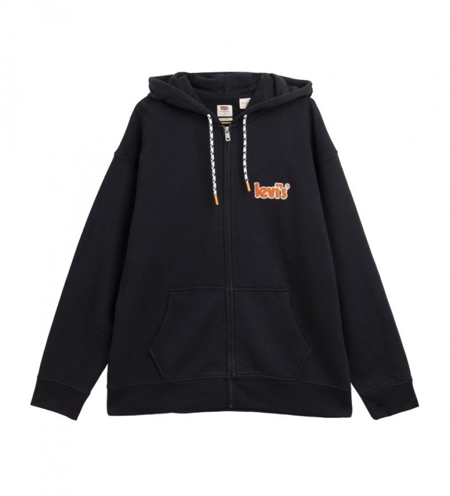 Levi's Relaxed Graphic Zip Up Hoodie navy blue