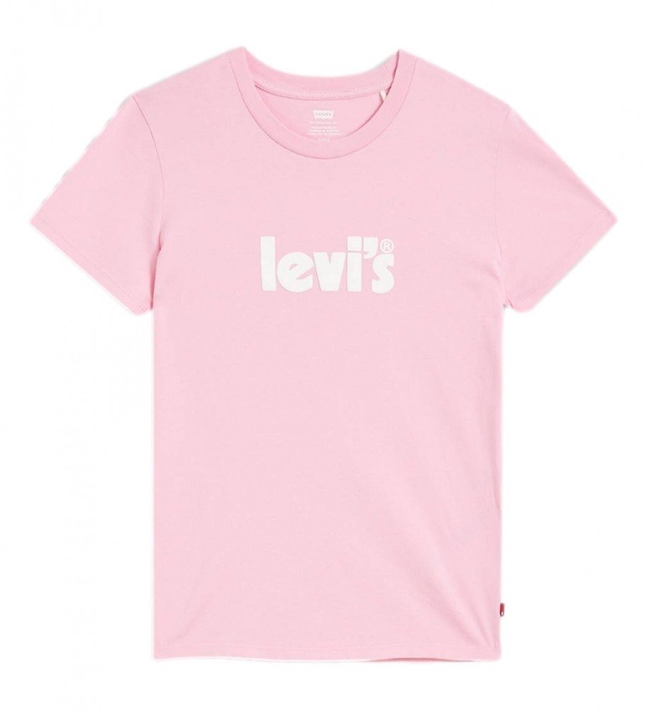 Levi's The Perfect Tee - T-shirt rose avec nouveau logo