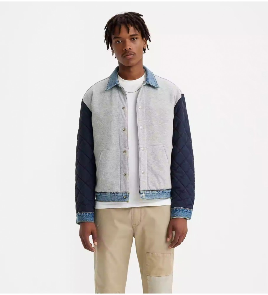 Levi's Vintage reversible jacket Varsity Trucker Med Indigo - Flat Finish  grey, blue - ESD Store fashion, footwear and accessories - best brands  shoes and designer shoes