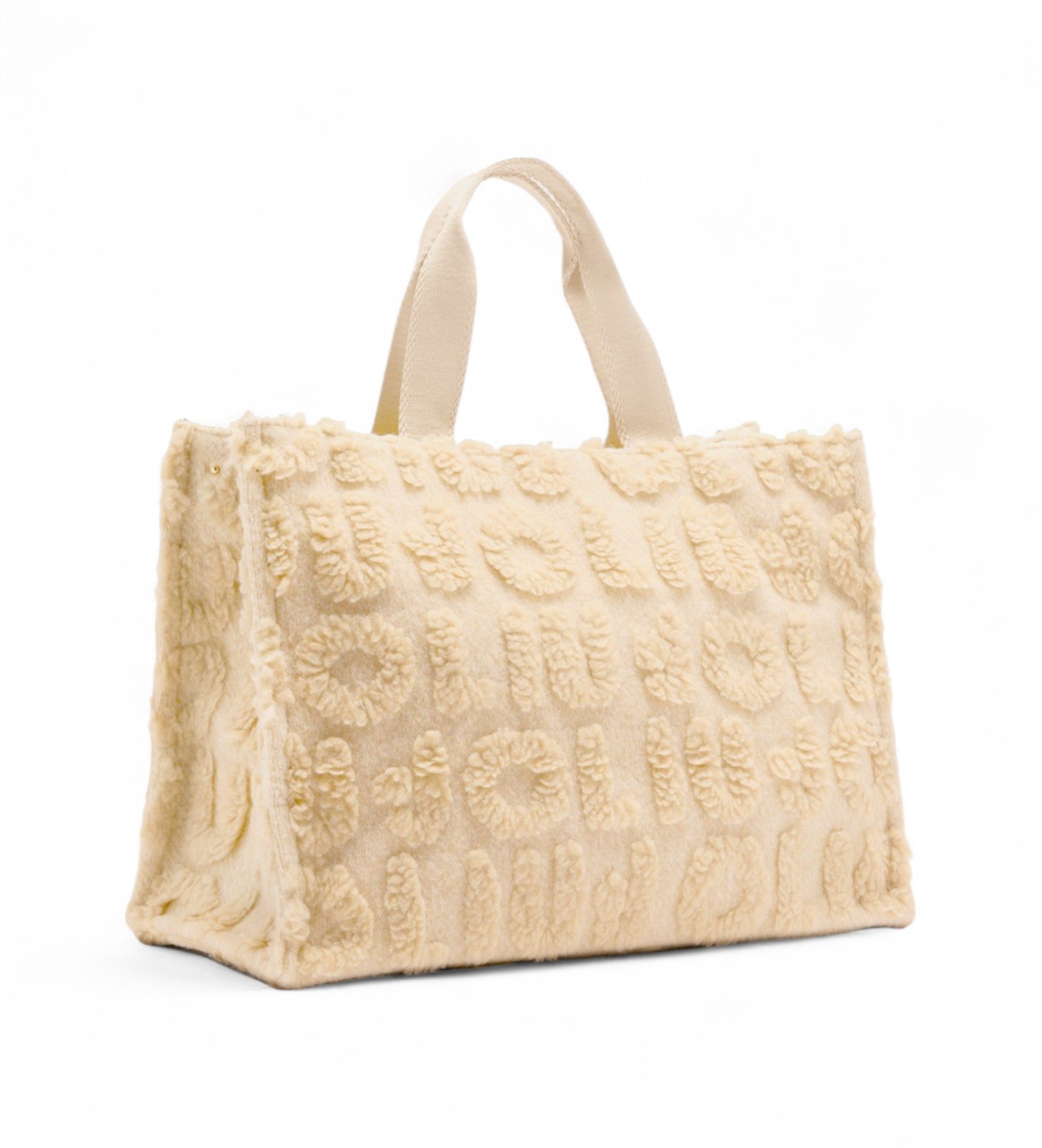 Liu Jo Large beige wool-blend tote bag Esdemarca Store fashion