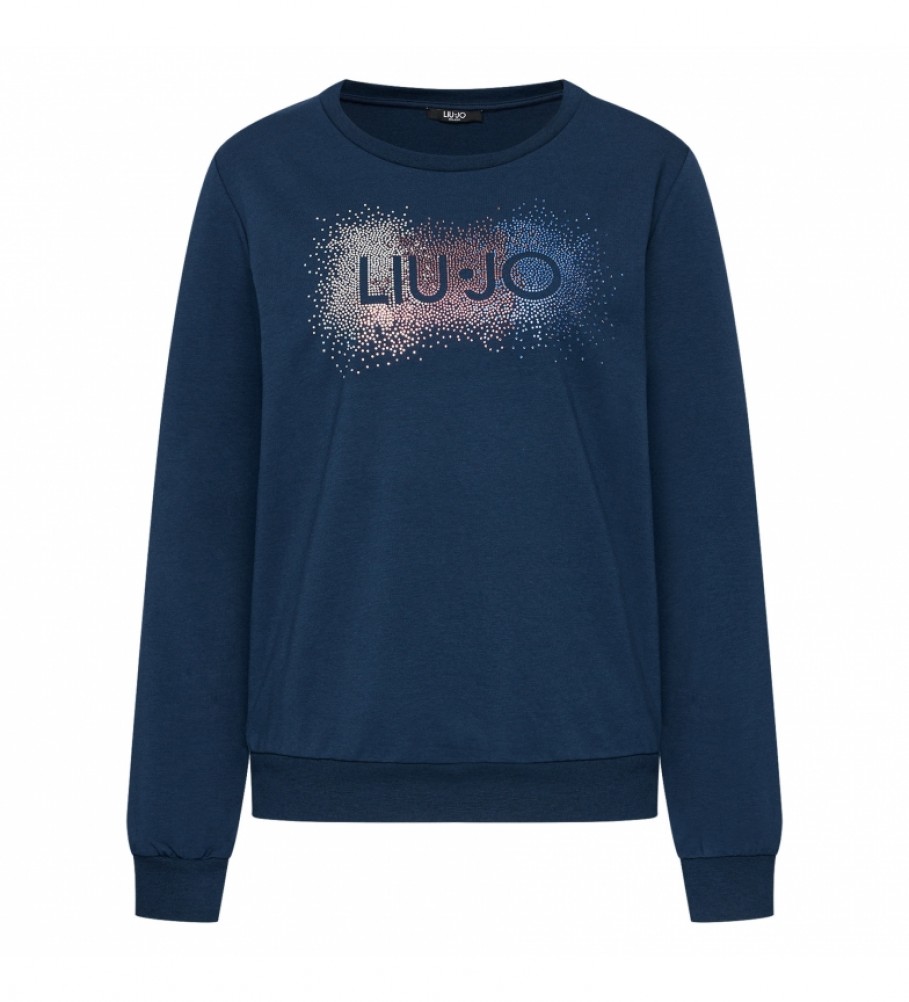 Liu Jo Sweat-shirt avec logo TA1161 F0831 bleu