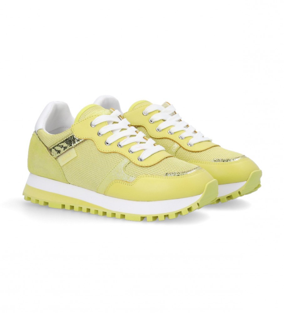 sector Moviente Útil Liu Jo Wonder 01 yellow leather trainers - ESD Store fashion, footwear and  accessories - best brands shoes and designer shoes