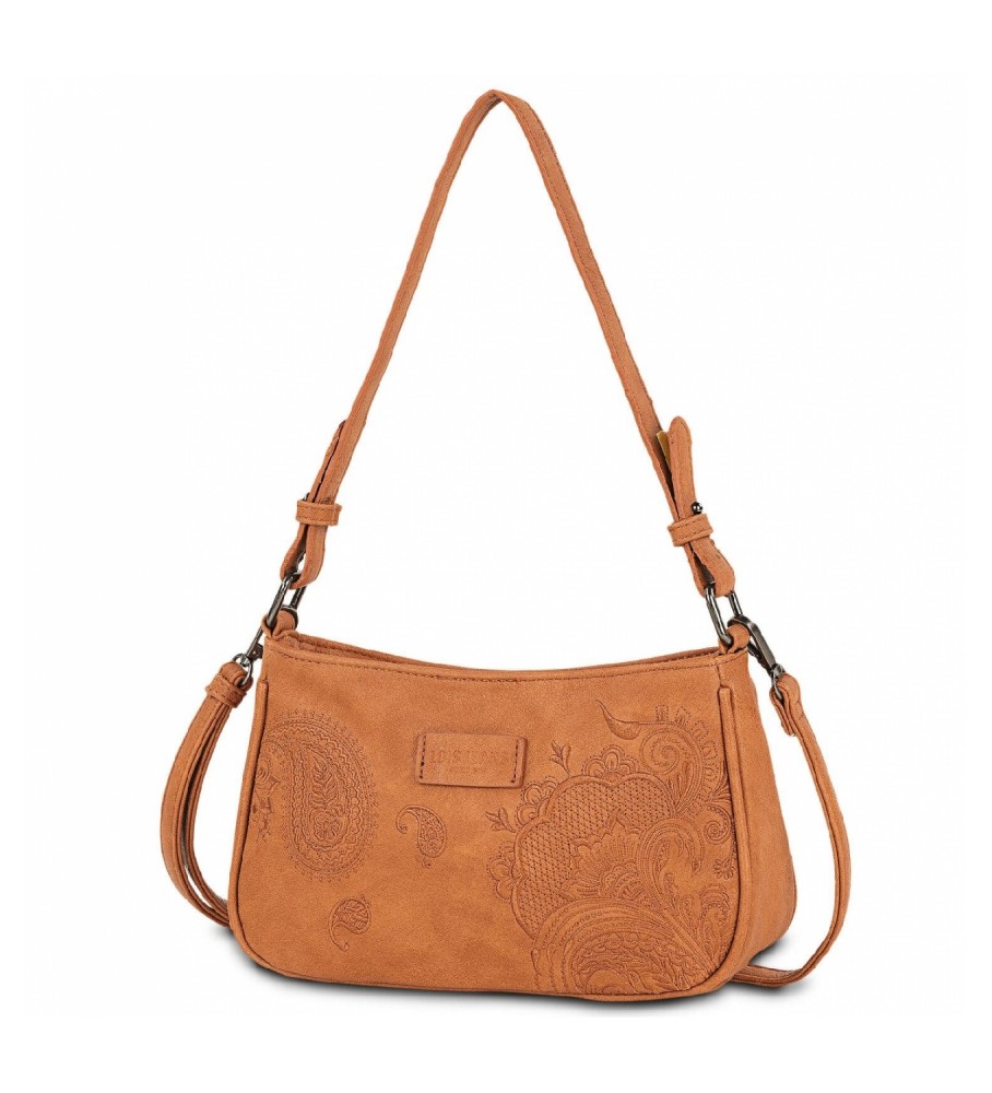 Lois Shoulder bag with additional shoulder strap 302678 camel -25x15x7cm