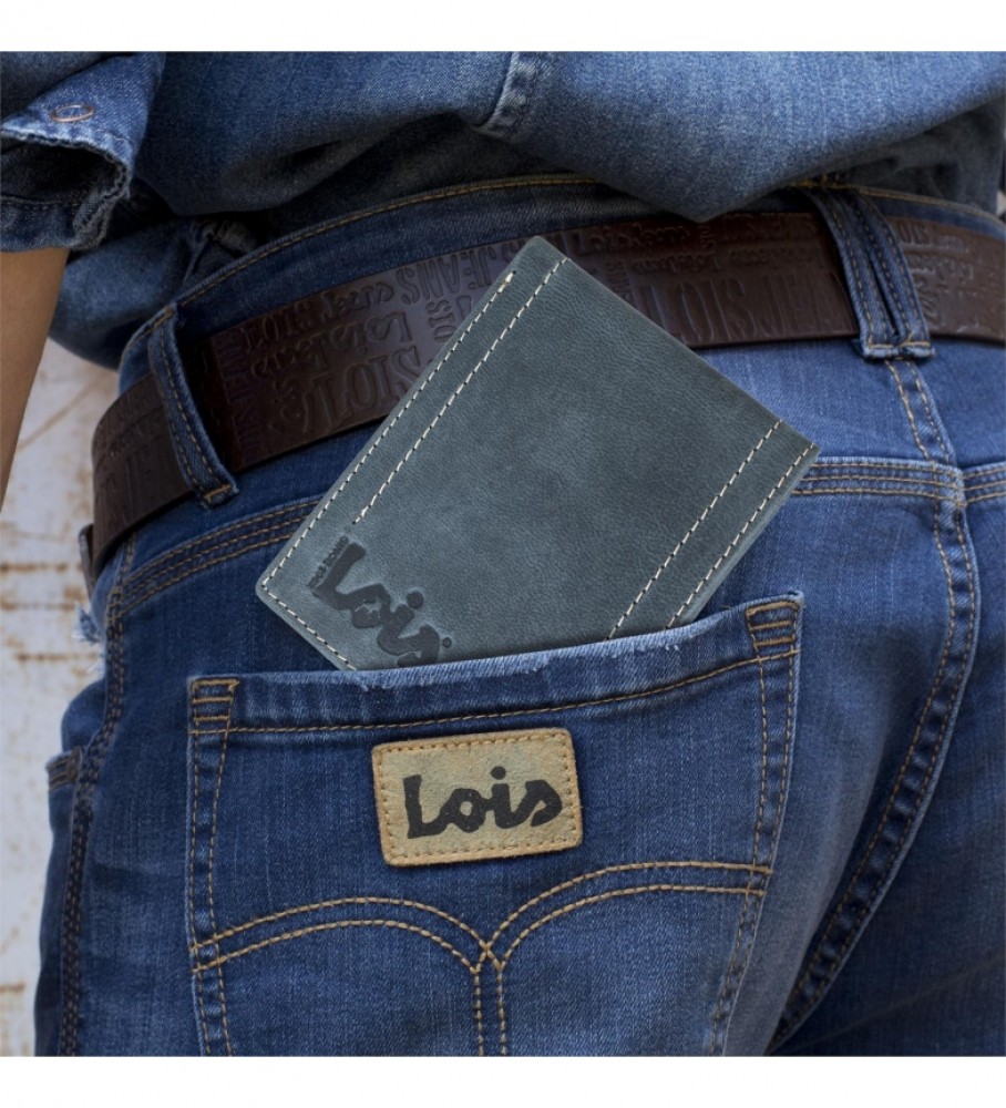 Lois Jeans Leather wallet purse wallet 201508 blue -11x8,5 cm
