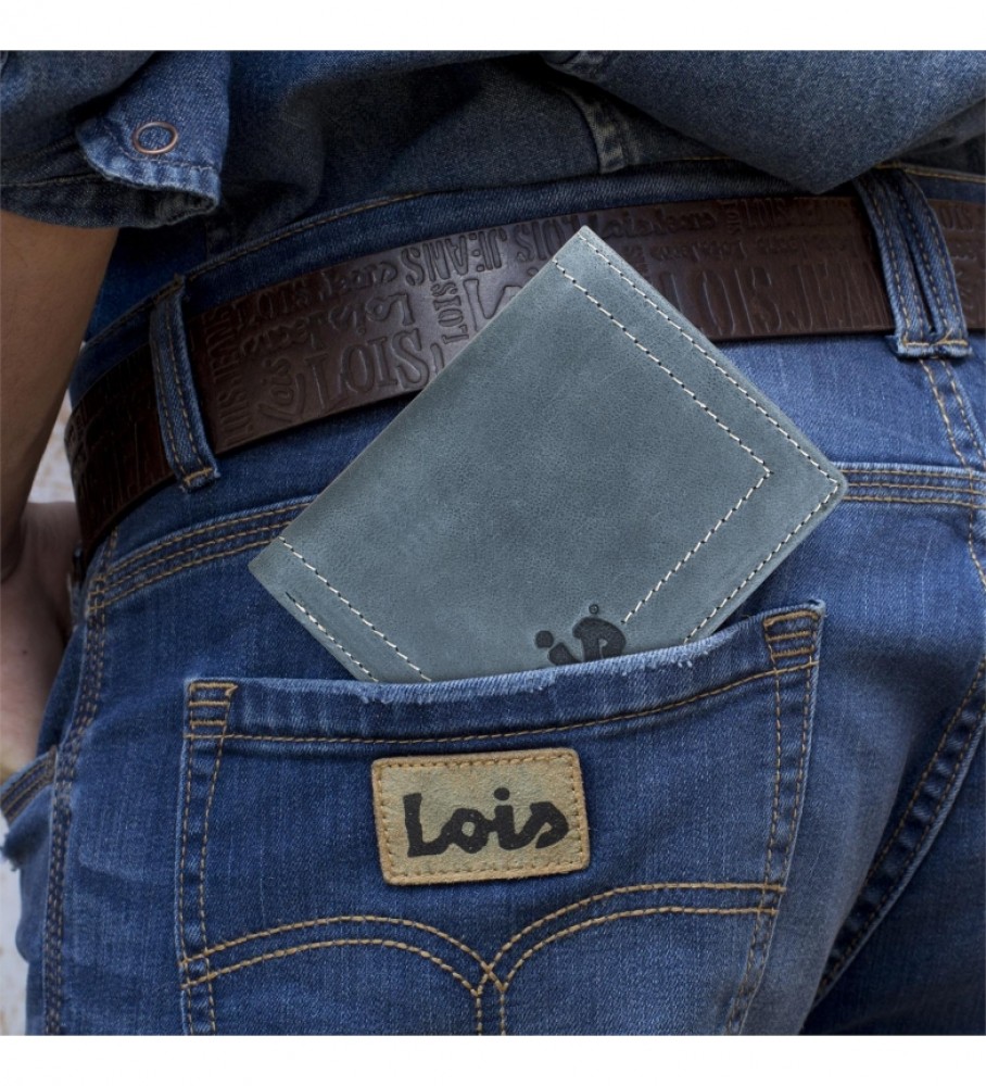 Lois Jeans Leather coin purse wallet 201520 blue -9x11 cm