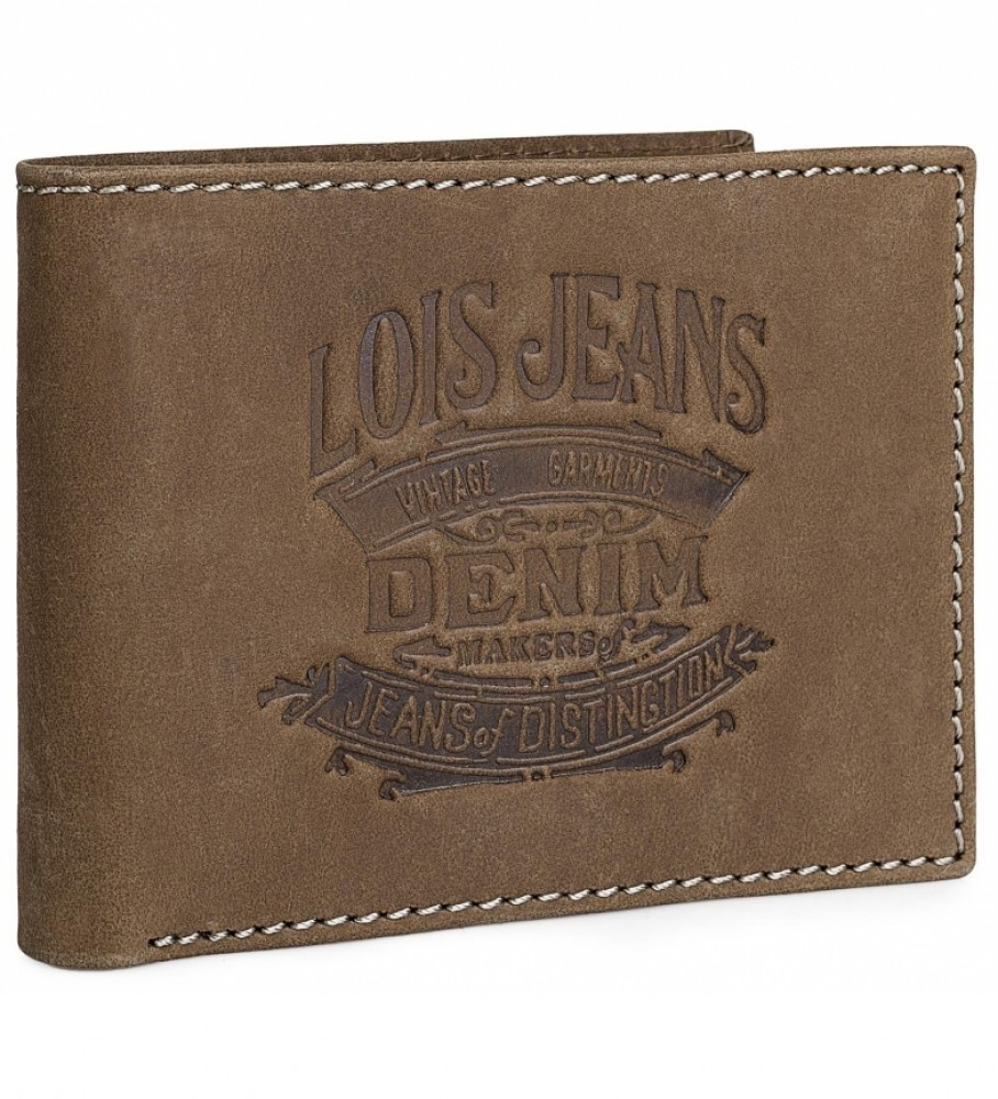 Lois Jeans Carteira de couro 201711 castanho -11x8,5 cm