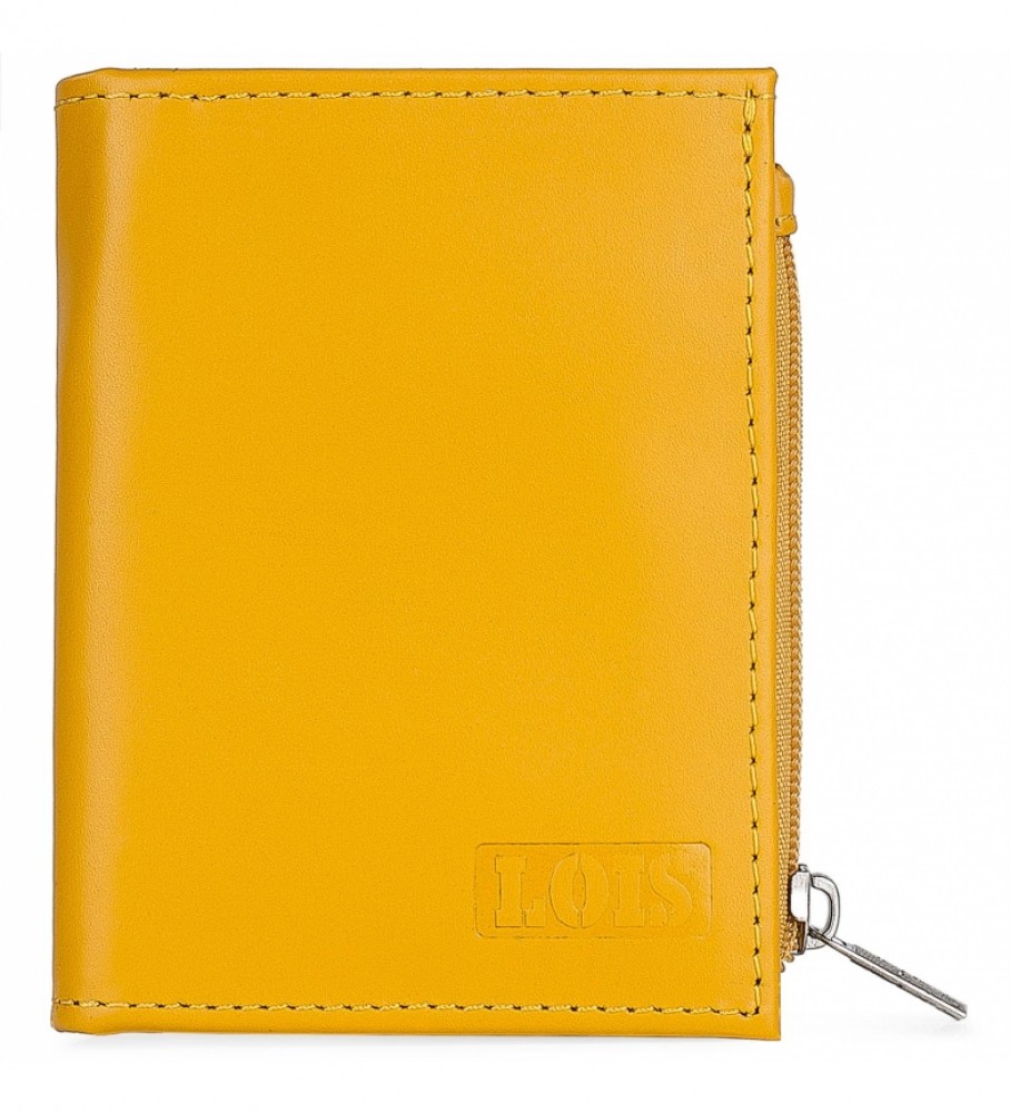 Lois Leather wallet purse 202053 yellow -8,3x10 cm