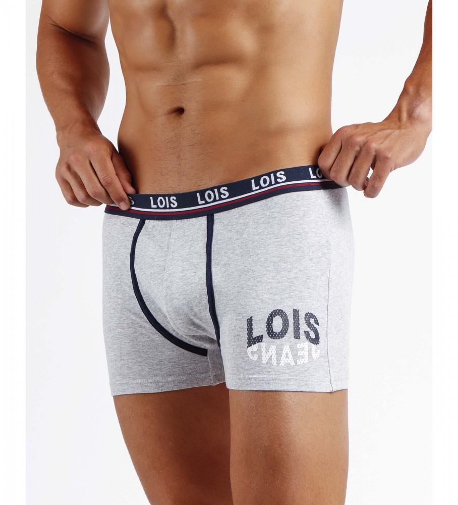 Lois Pack of 2 white, navy Reverse boxers