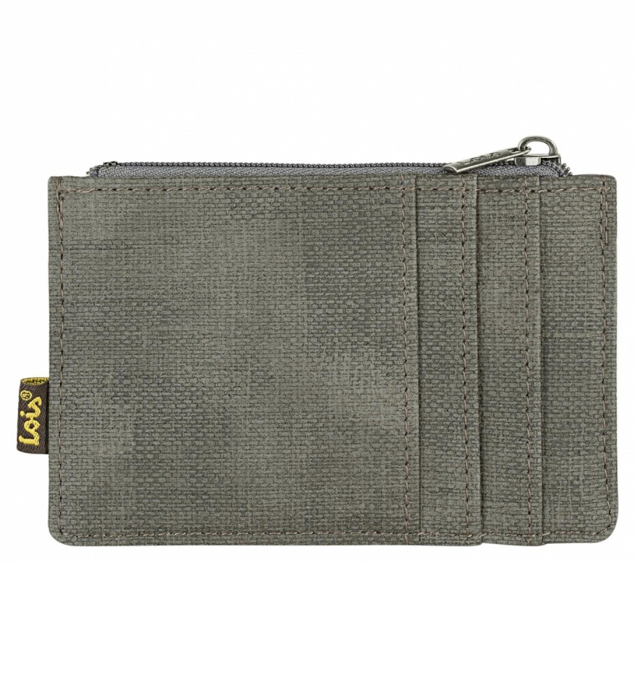 Lois Jeans Tarjetero Monedero con proteccin RFID LOIS 203622 color gris