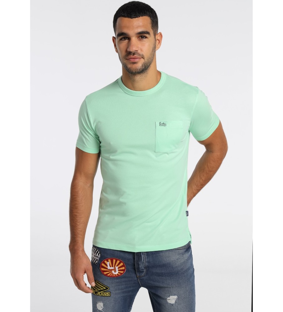 Lois T-shirt manica corta con tasca grafica sul retro verde