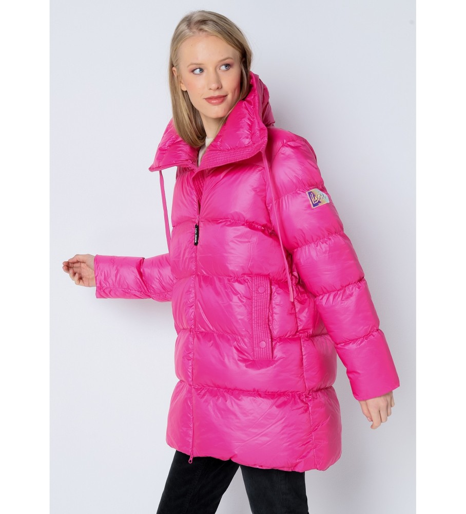 Lois Pink puffer quilted coat