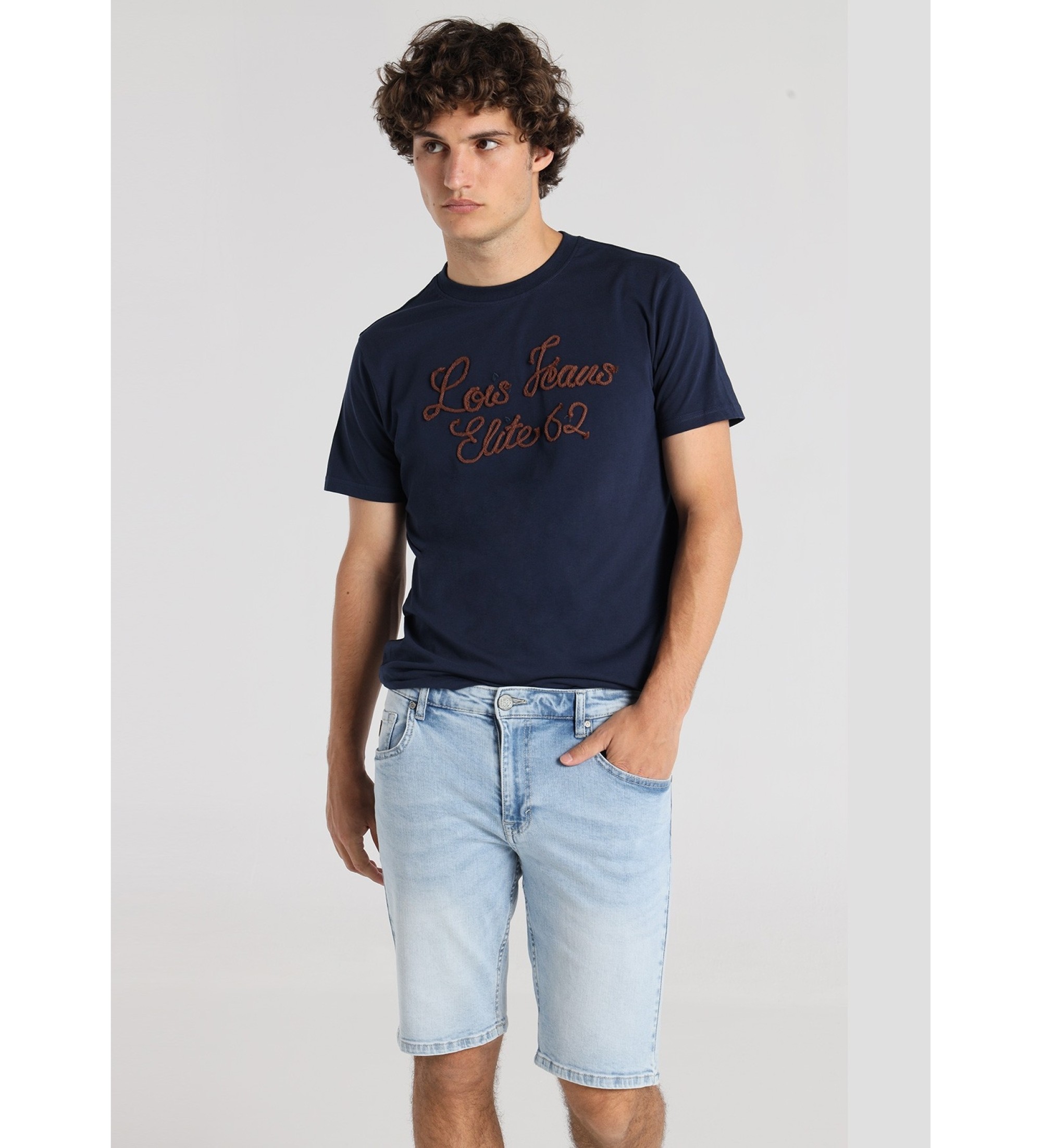 Lois Jeans  Modre Slim fit kratke hlače iz džinsa 