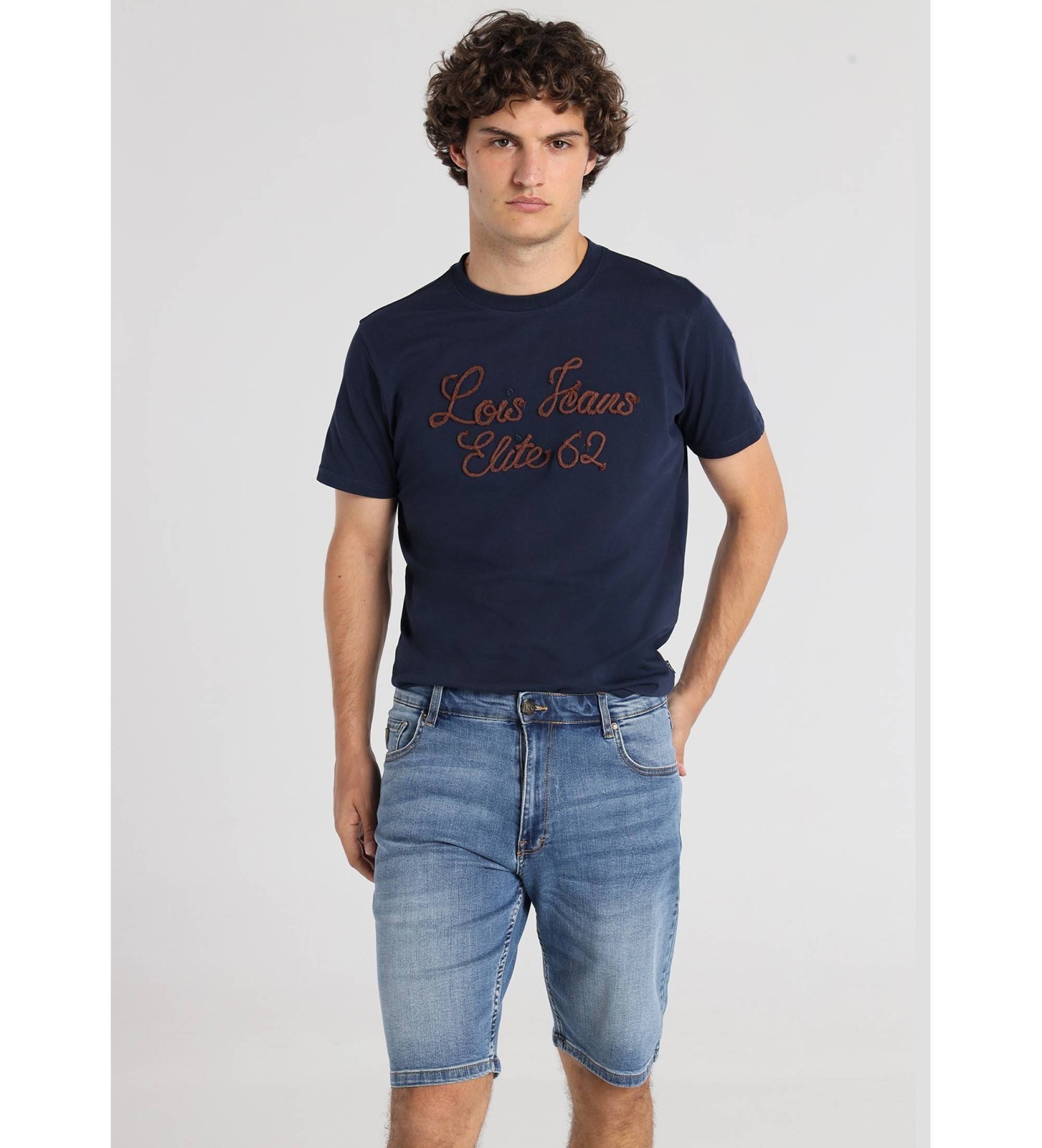 Lois Jeans Blaue Slim Fit Denim Bermudashorts
