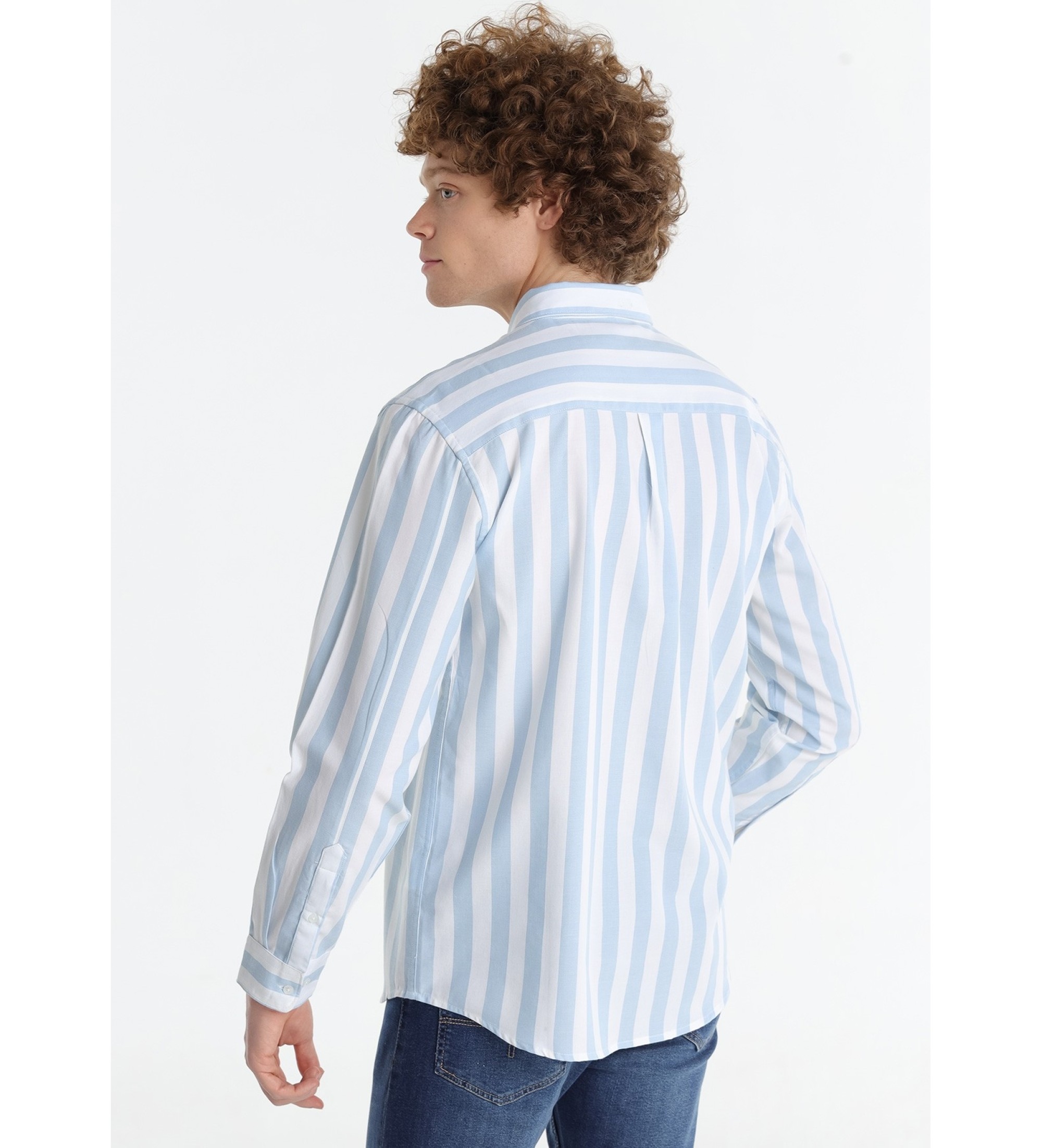 Lois Jeans Blå Oxford-skjorte