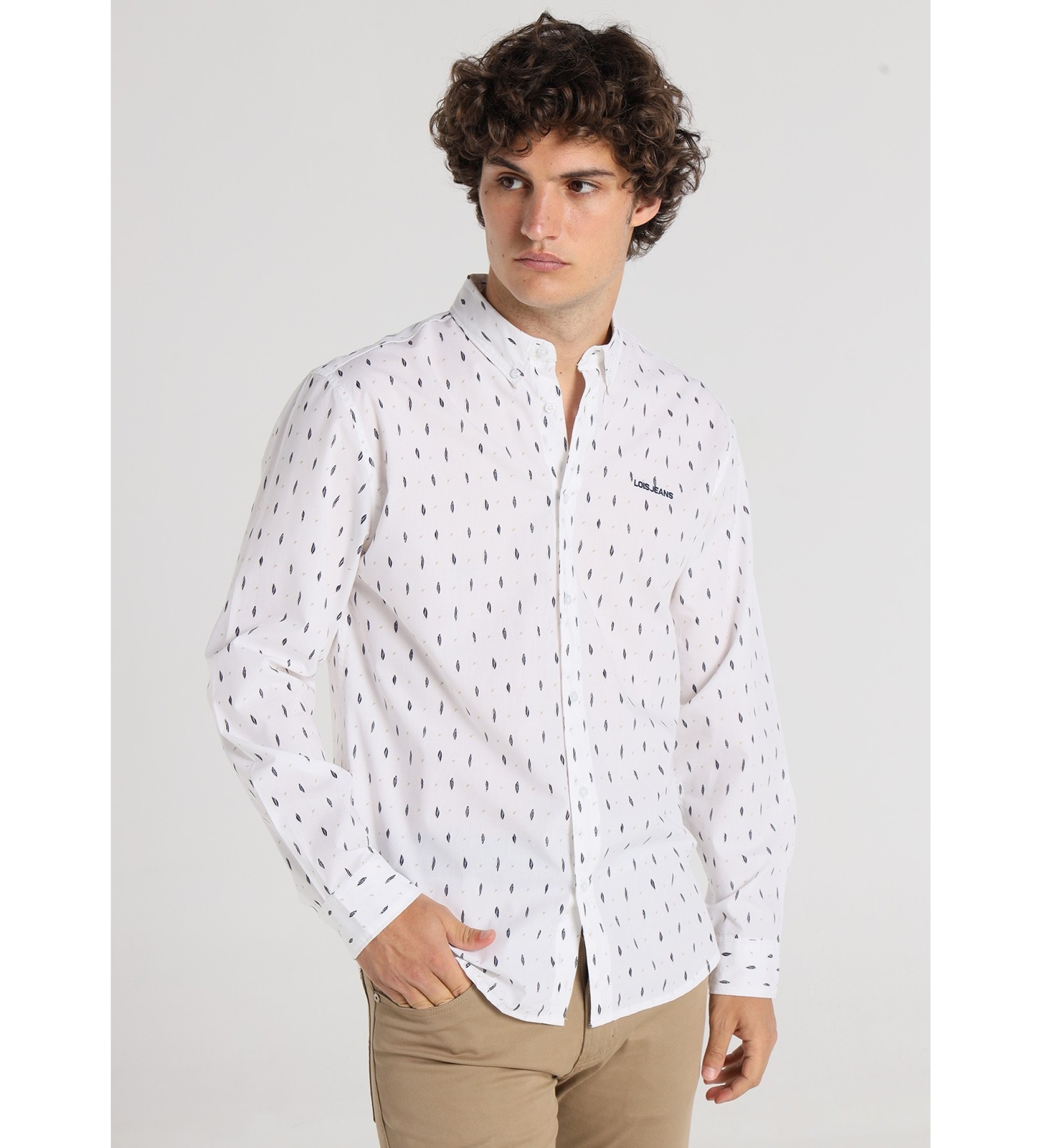 Lois Jeans Srajca z belim mini potiskom