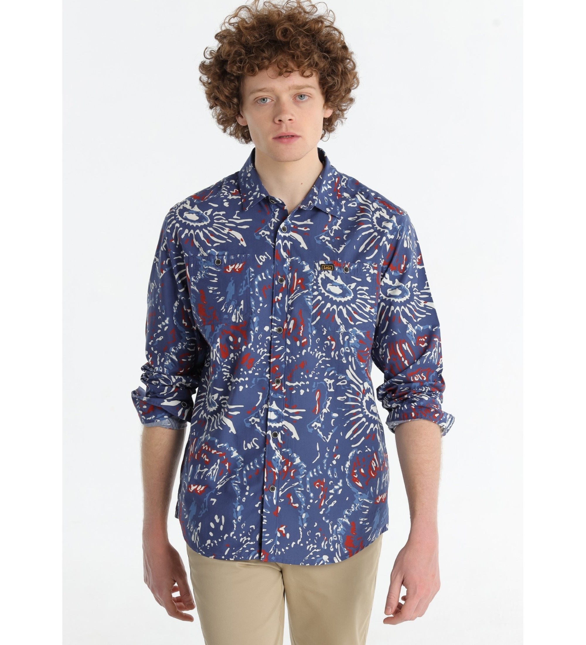 Lois Jeans Camisa estampada azul