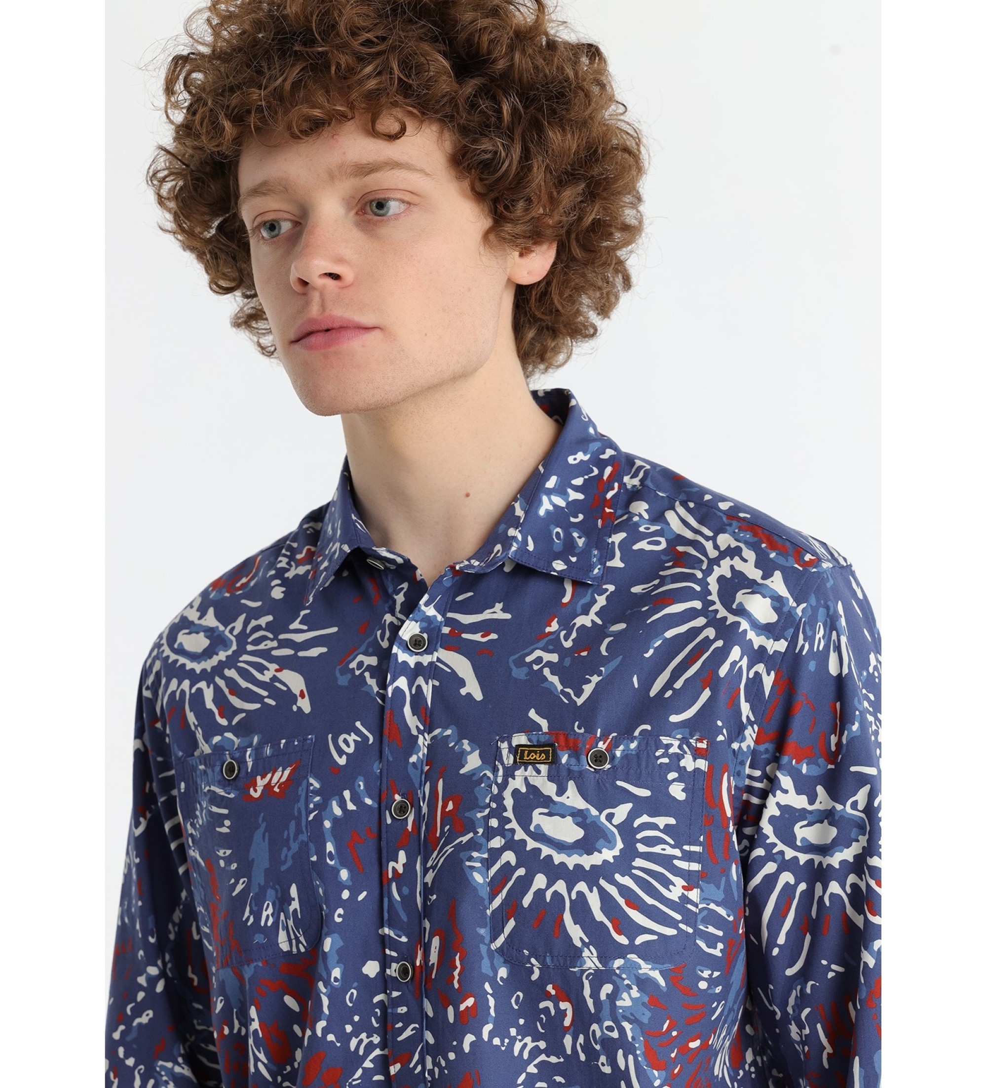Lois Jeans Camisa estampada azul