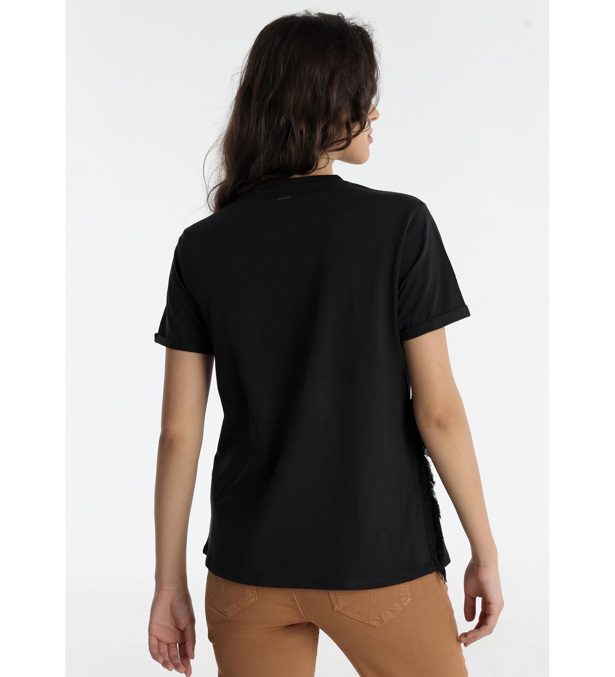 Lois Jeans Maglietta nera a maniche corte