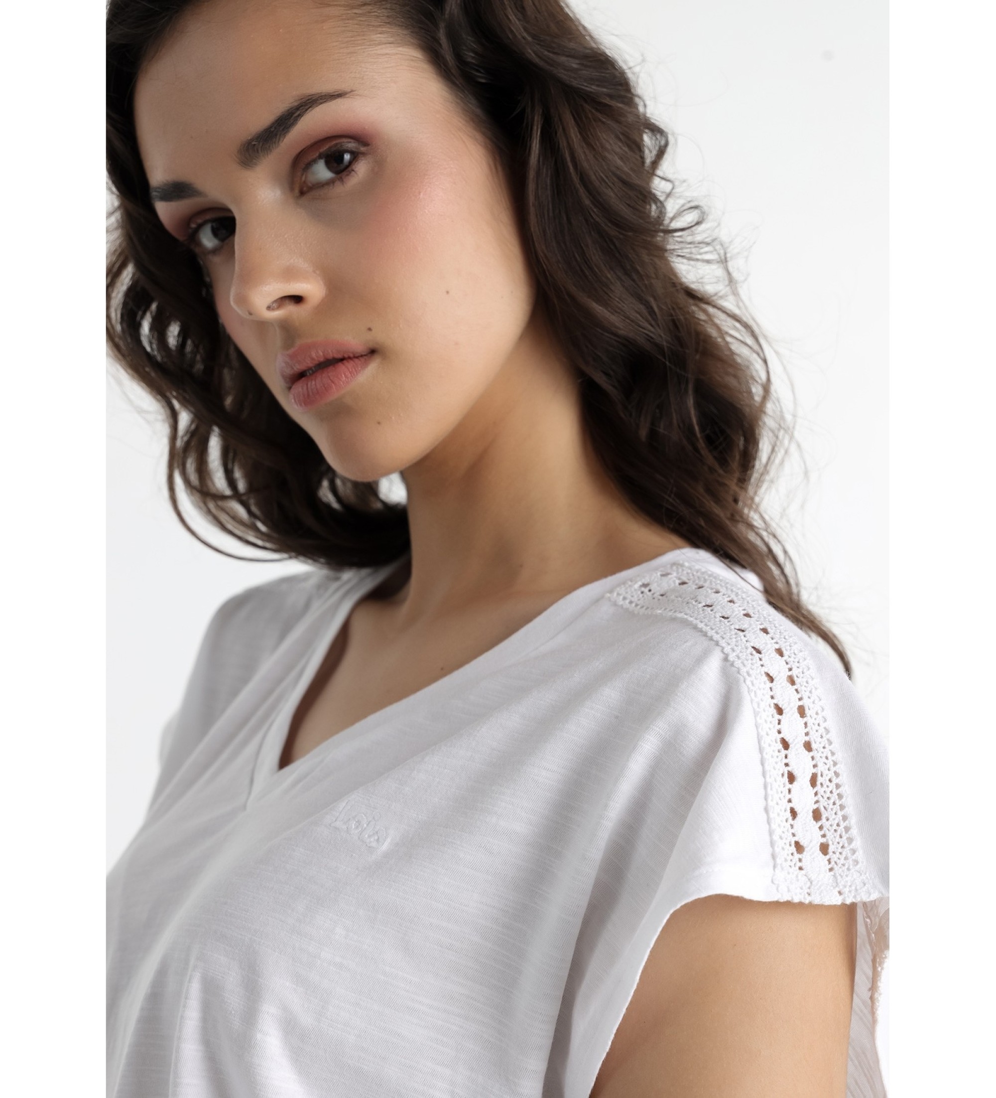 Lois Jeans T-shirt  manches courtes blanc