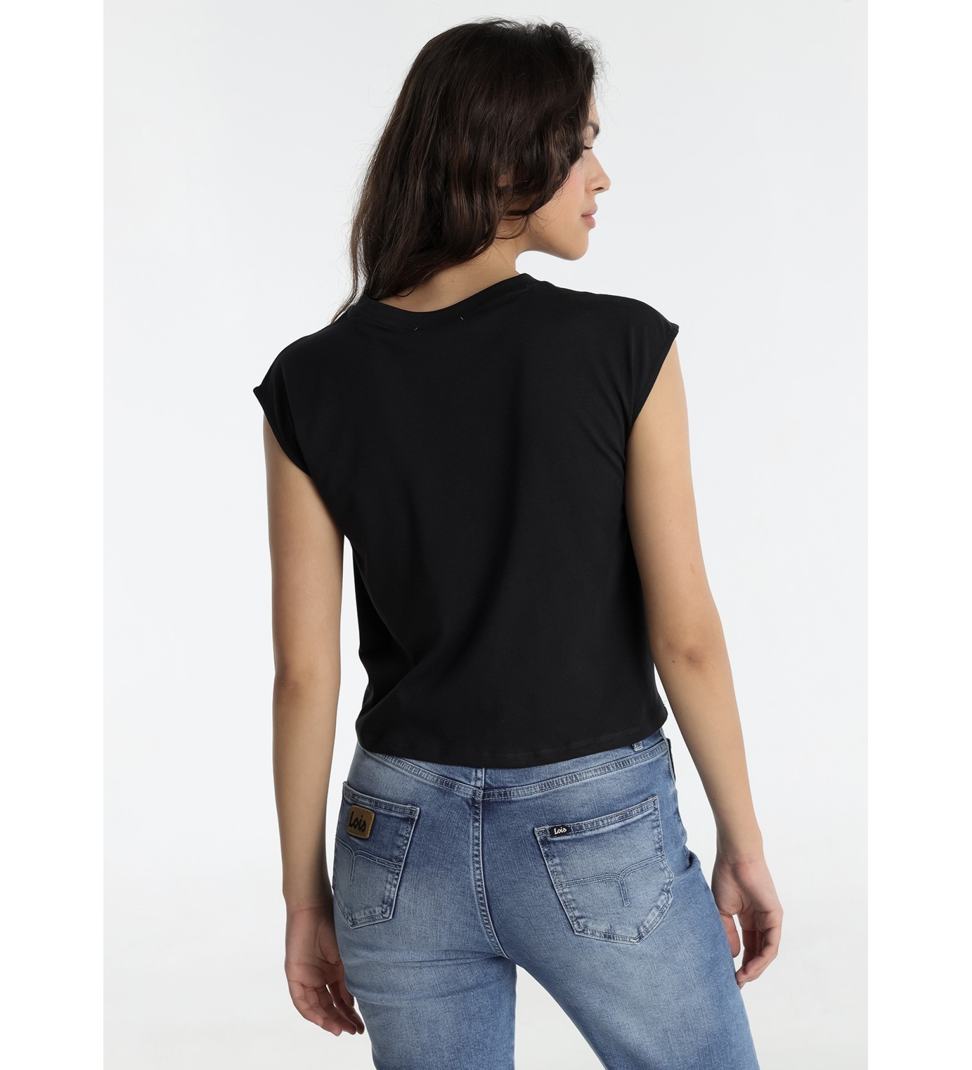 Lois Jeans T-shirt  manches courtes noir