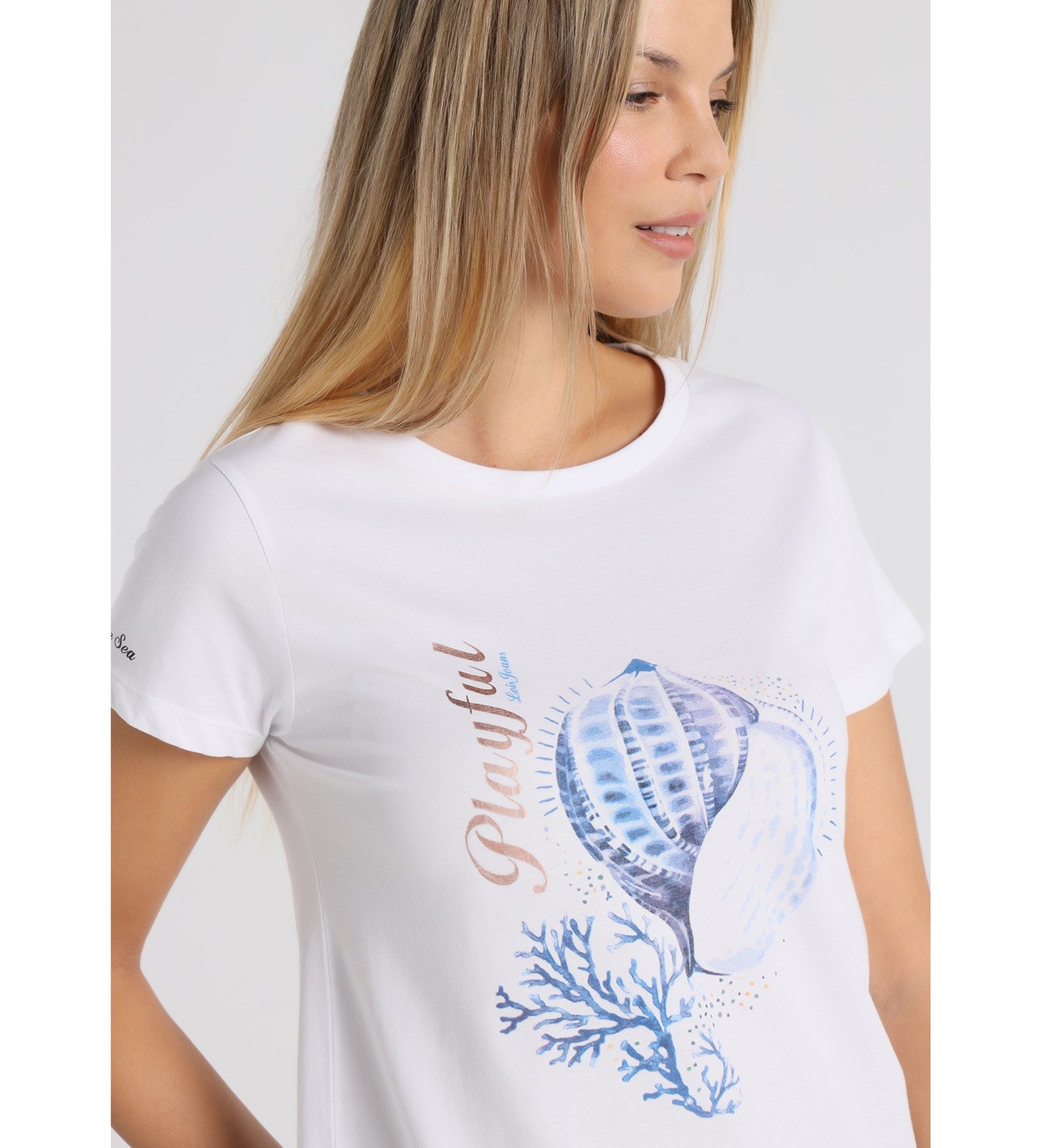 Lois Jeans Maglietta a maniche corte White Sea