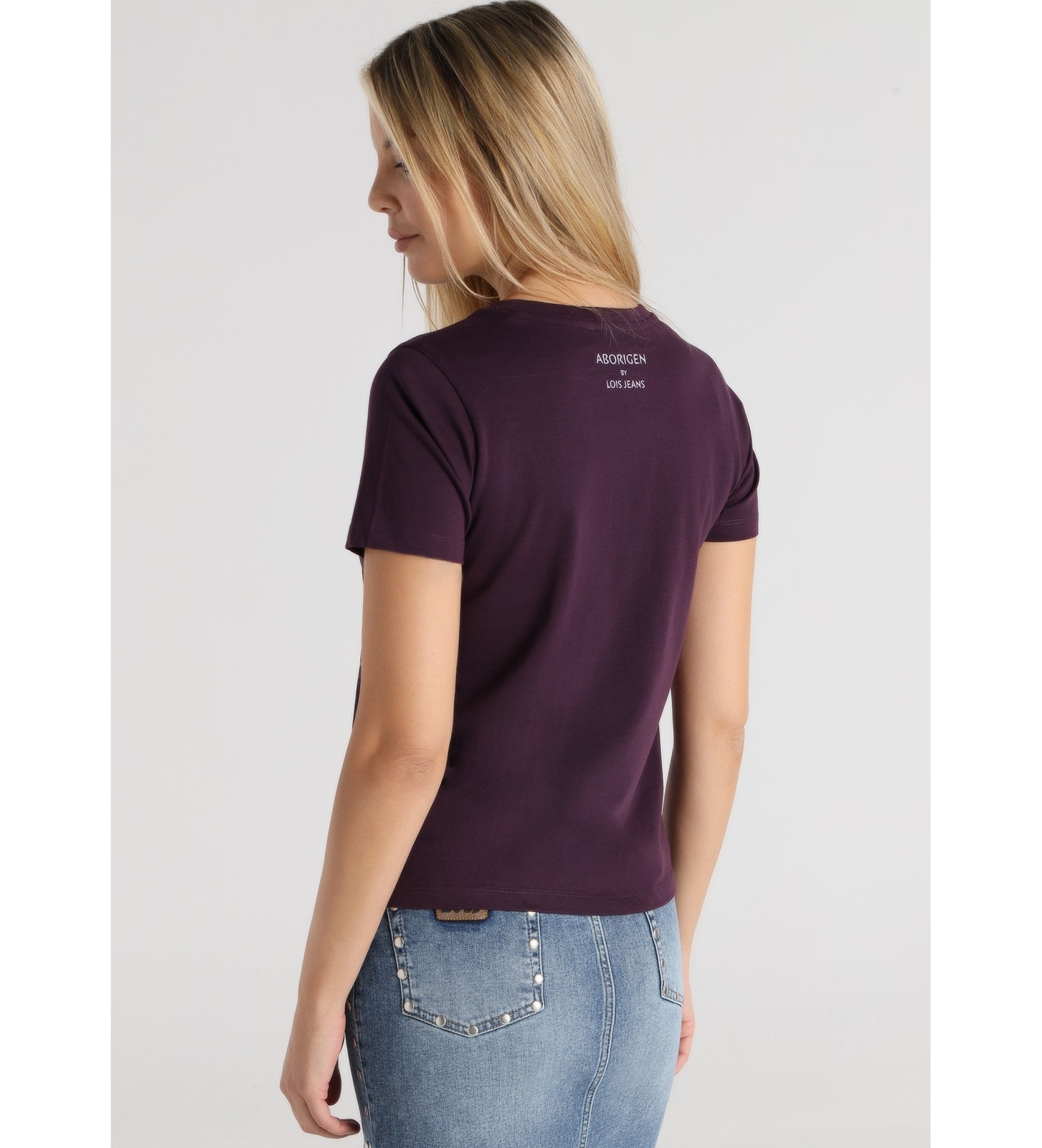 Lois Jeans Grafisch T-shirt met korte mouwen lila kleurrijk