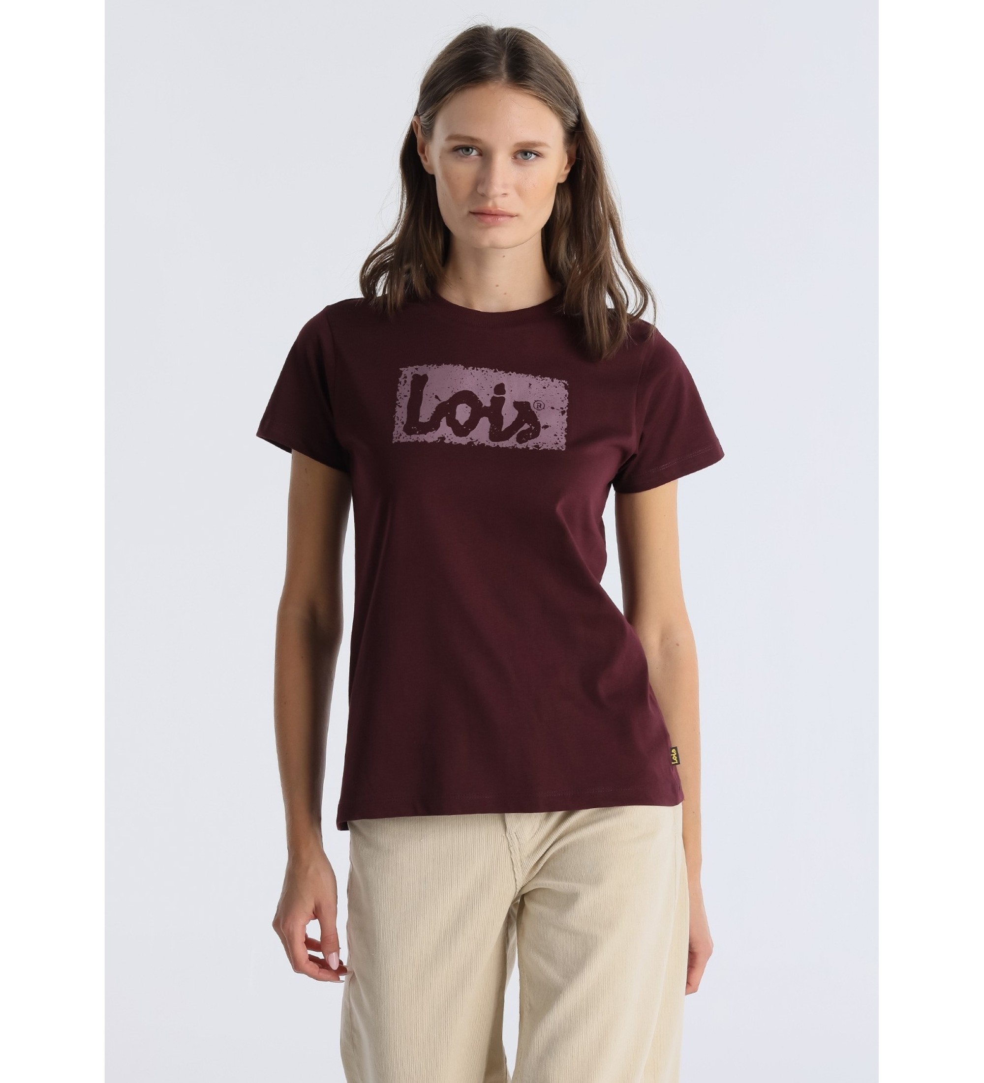 Lois Jeans Camiseta Romina Abbey granate