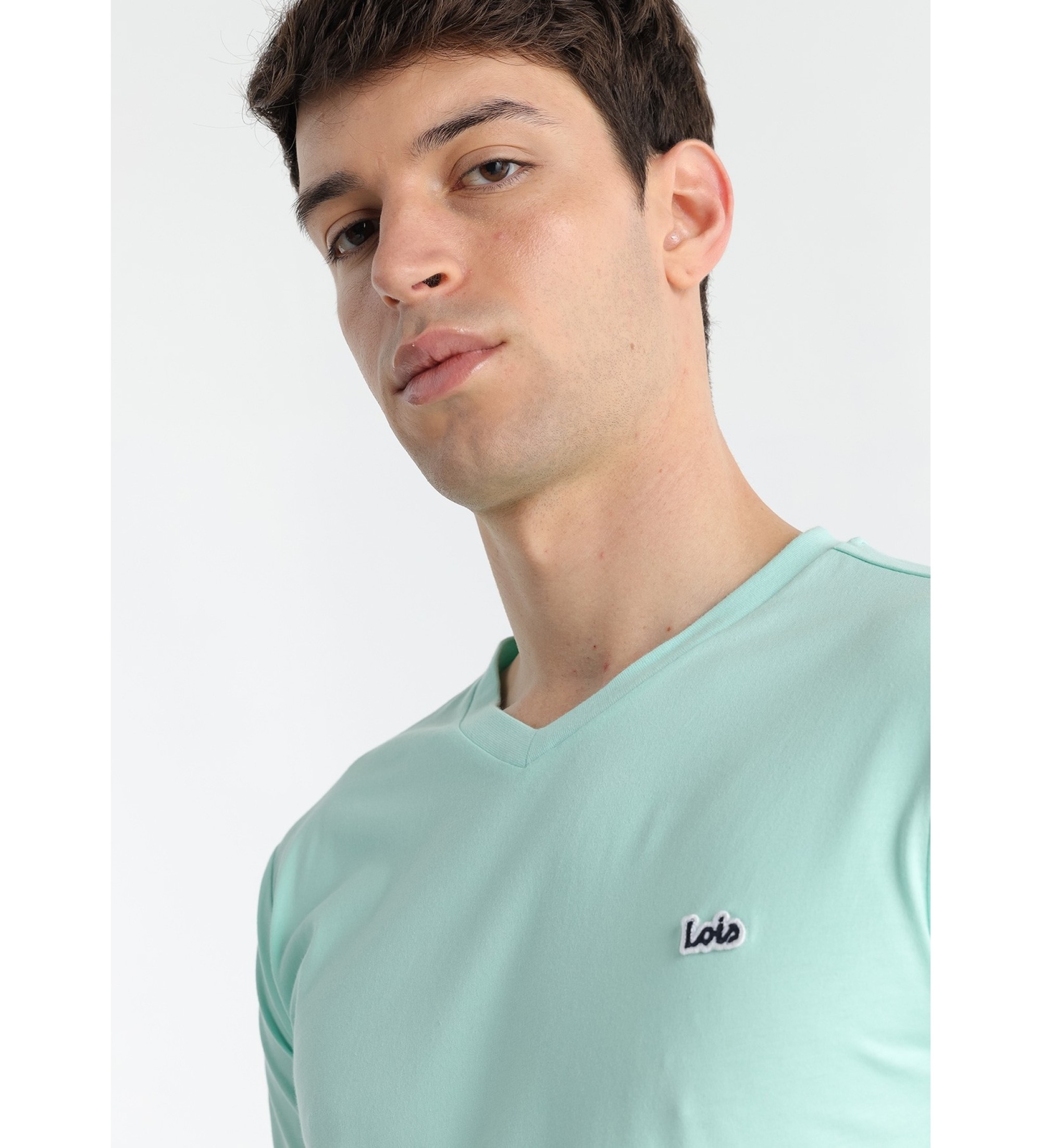 Lois Jeans Turquoise basic T-shirt