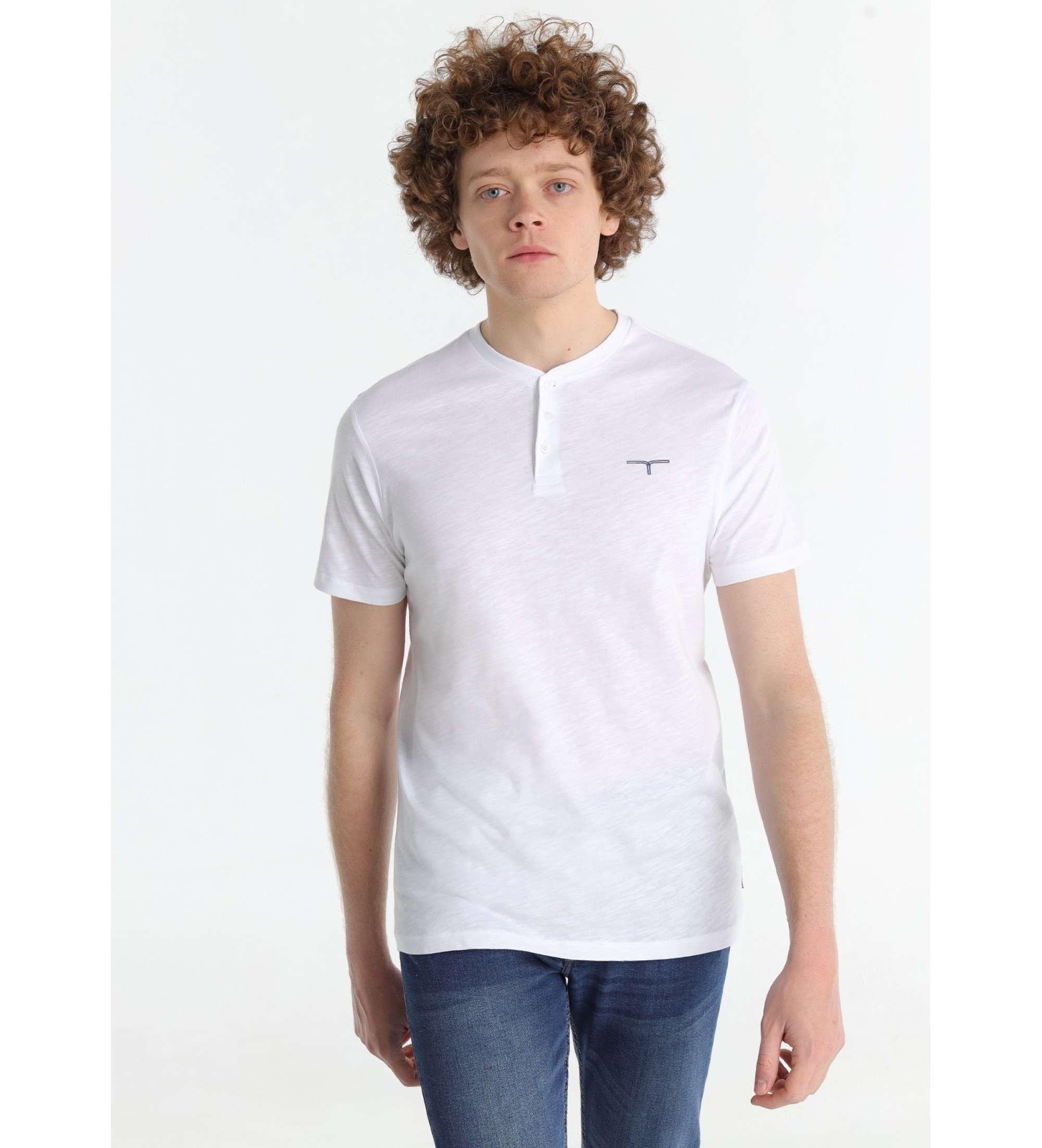 Lois Jeans Basic-T-Shirt wei�