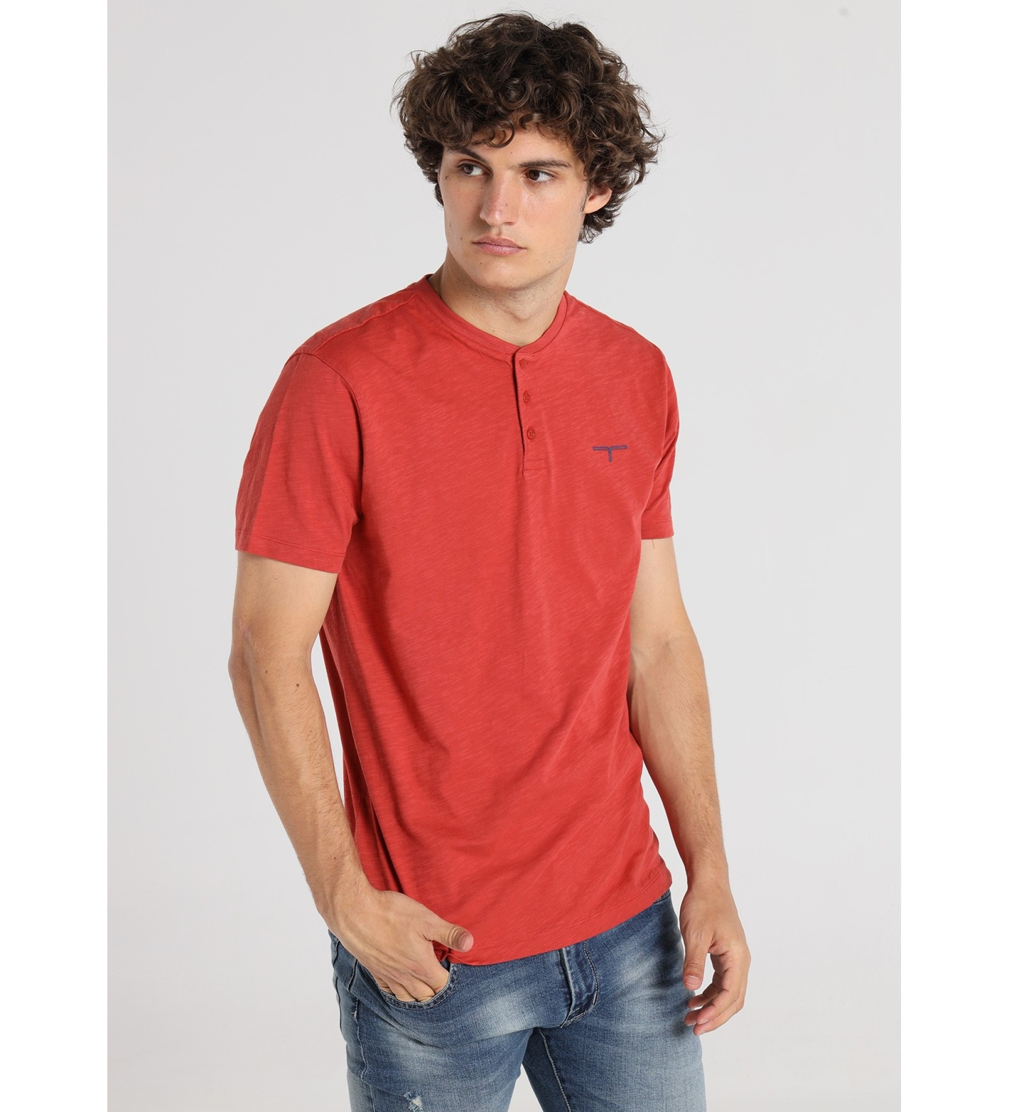 Lois Jeans Basic-T-Shirt rot