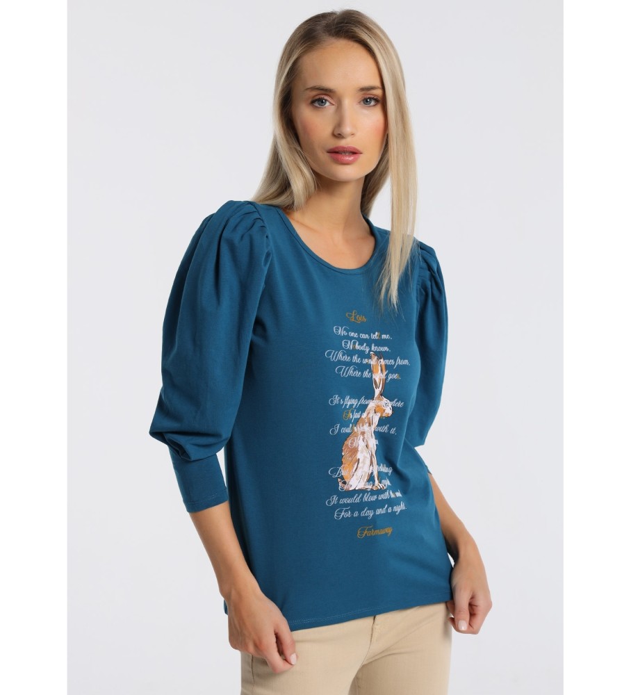 Lois T-shirt manica lunga 132134 Blu