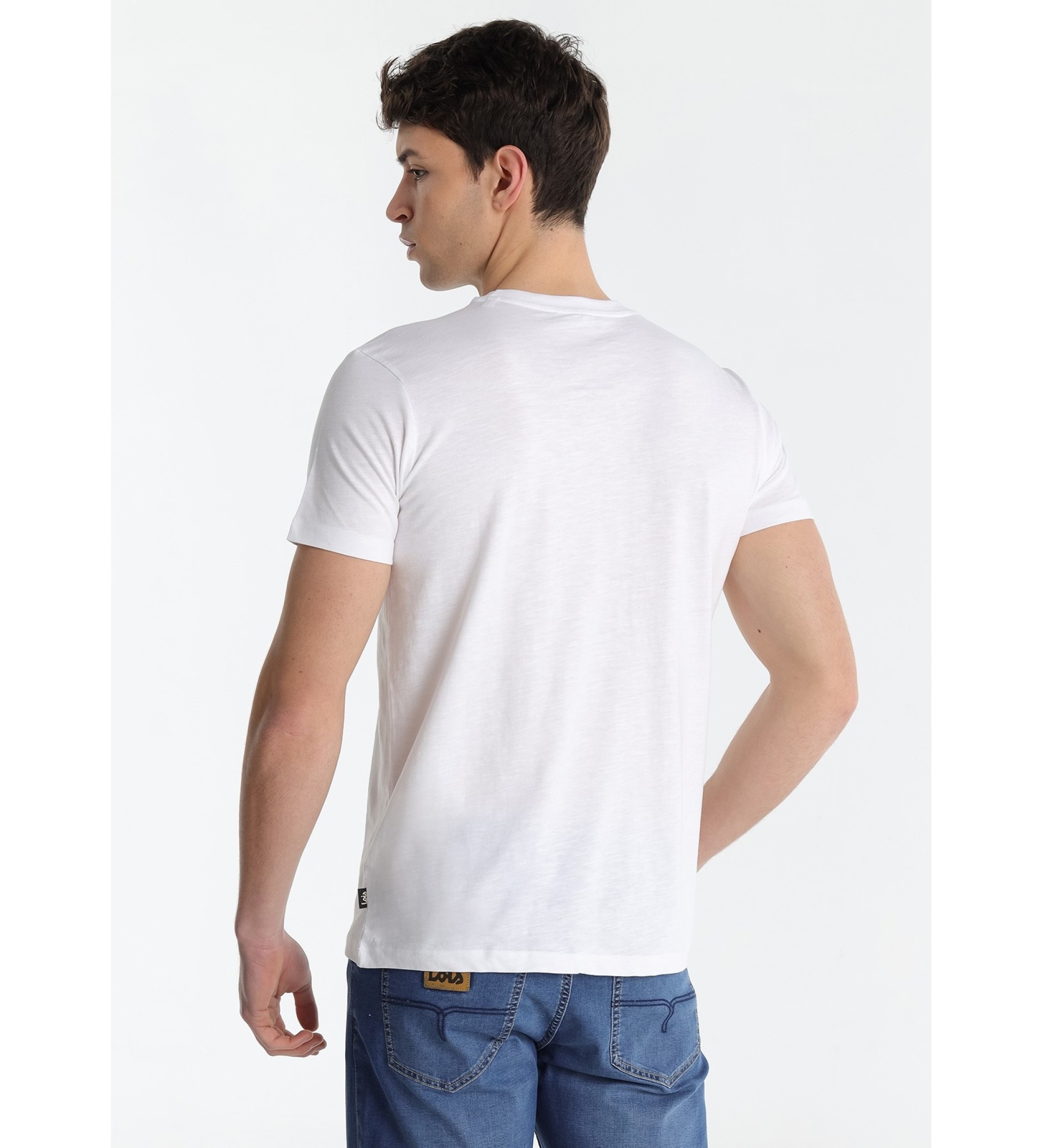 Lois Jeans Majica s kratkimi rokavi bela