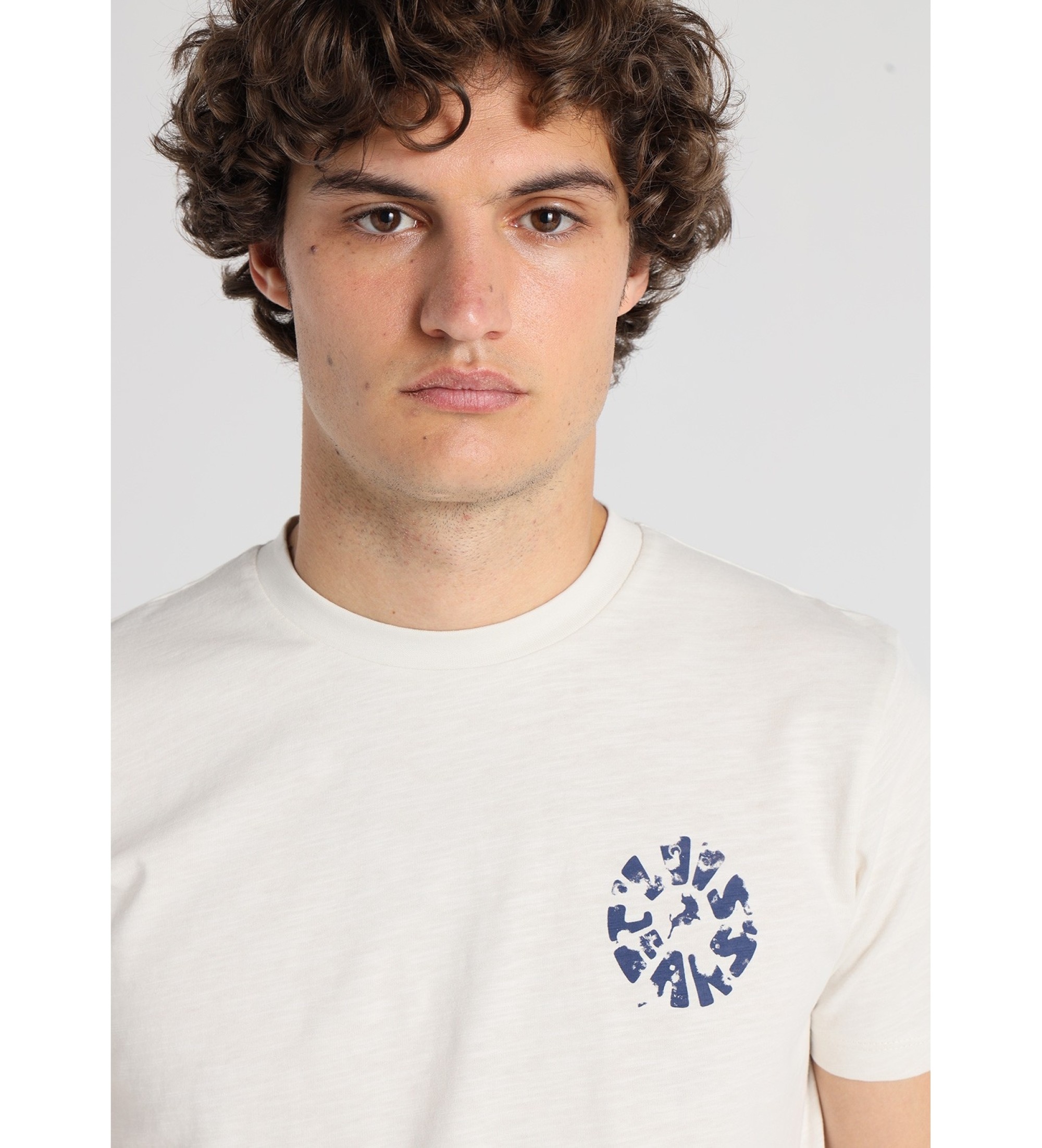 Lois Jeans T-shirt a maniche corte con grafica bianca sul retro