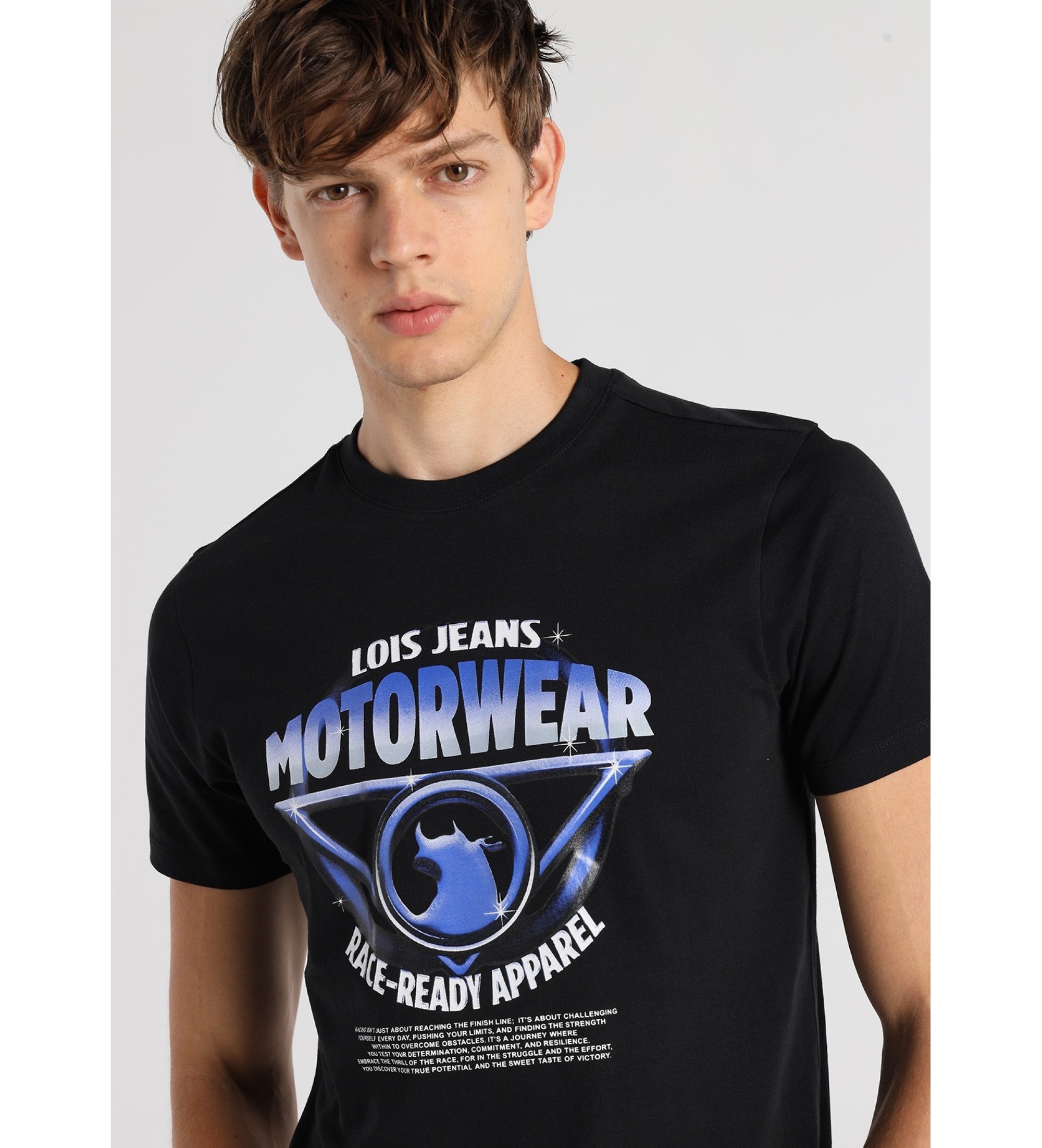 Lois Jeans Czarna koszulka Foil Morwear