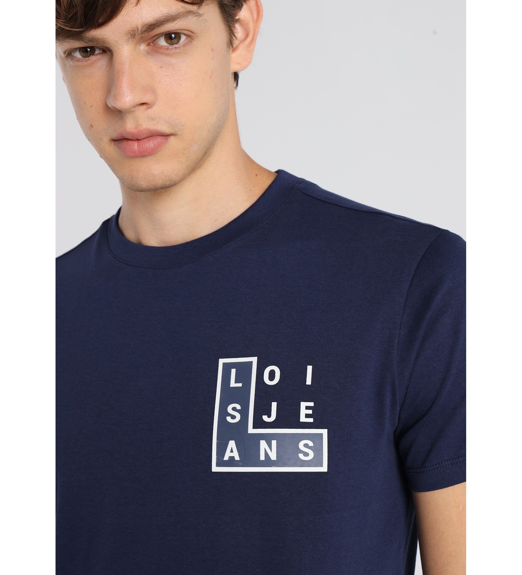 Lois Jeans Maglietta con la zuppa di alfabeto blu