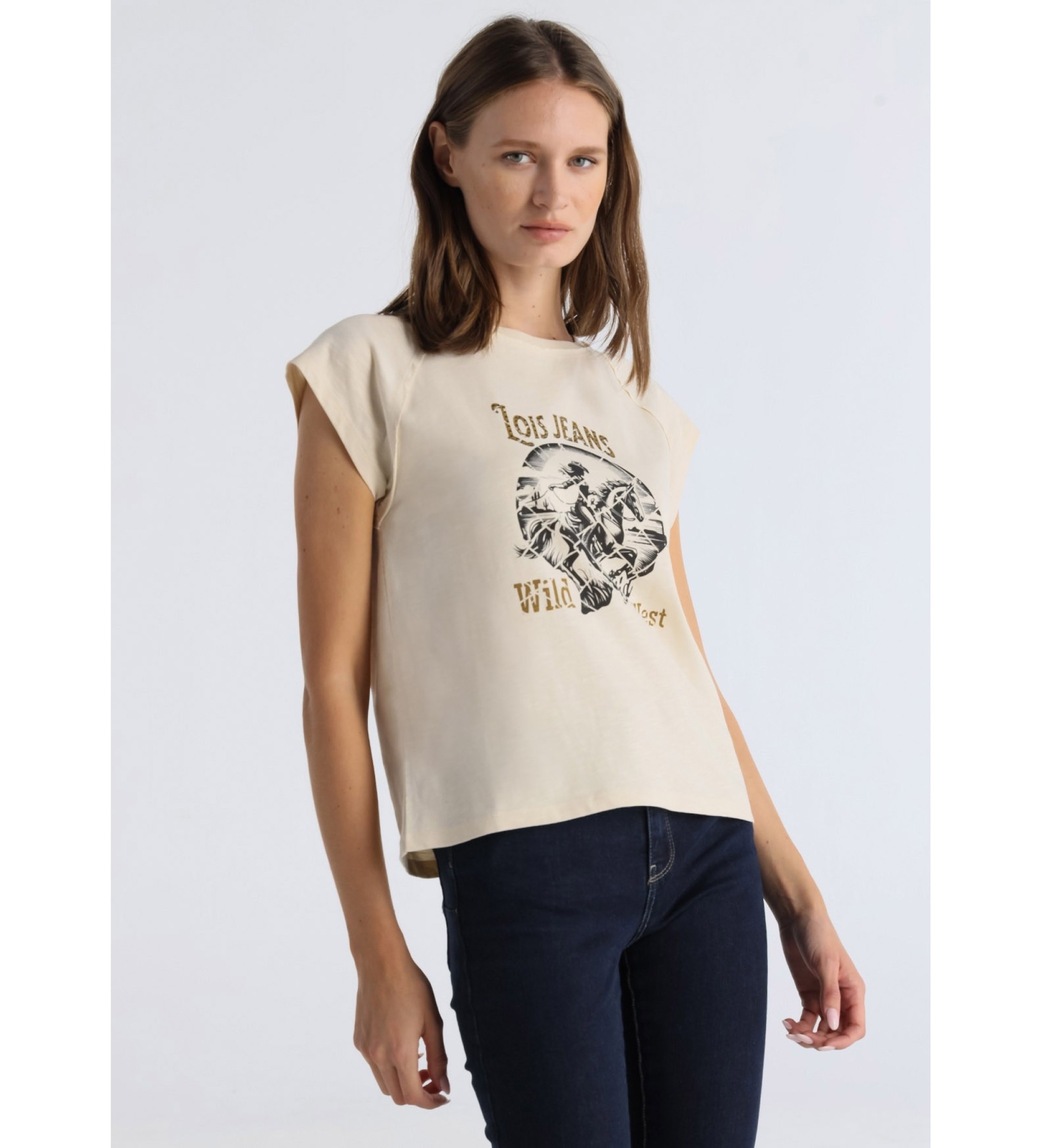 Lois Jeans Camiseta Mindy Sakura beige