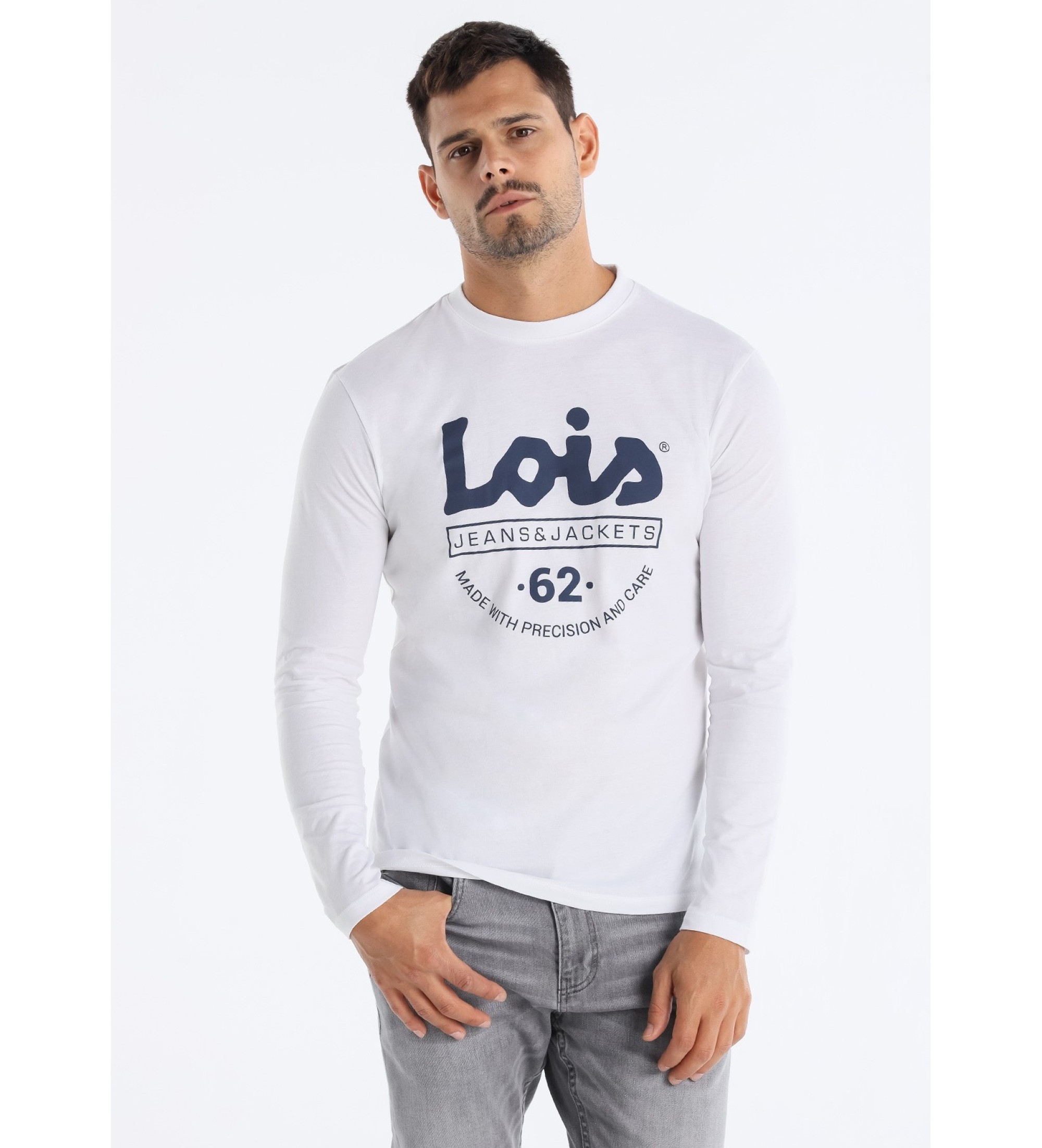 Lois Jeans Koszulka Bayley biała