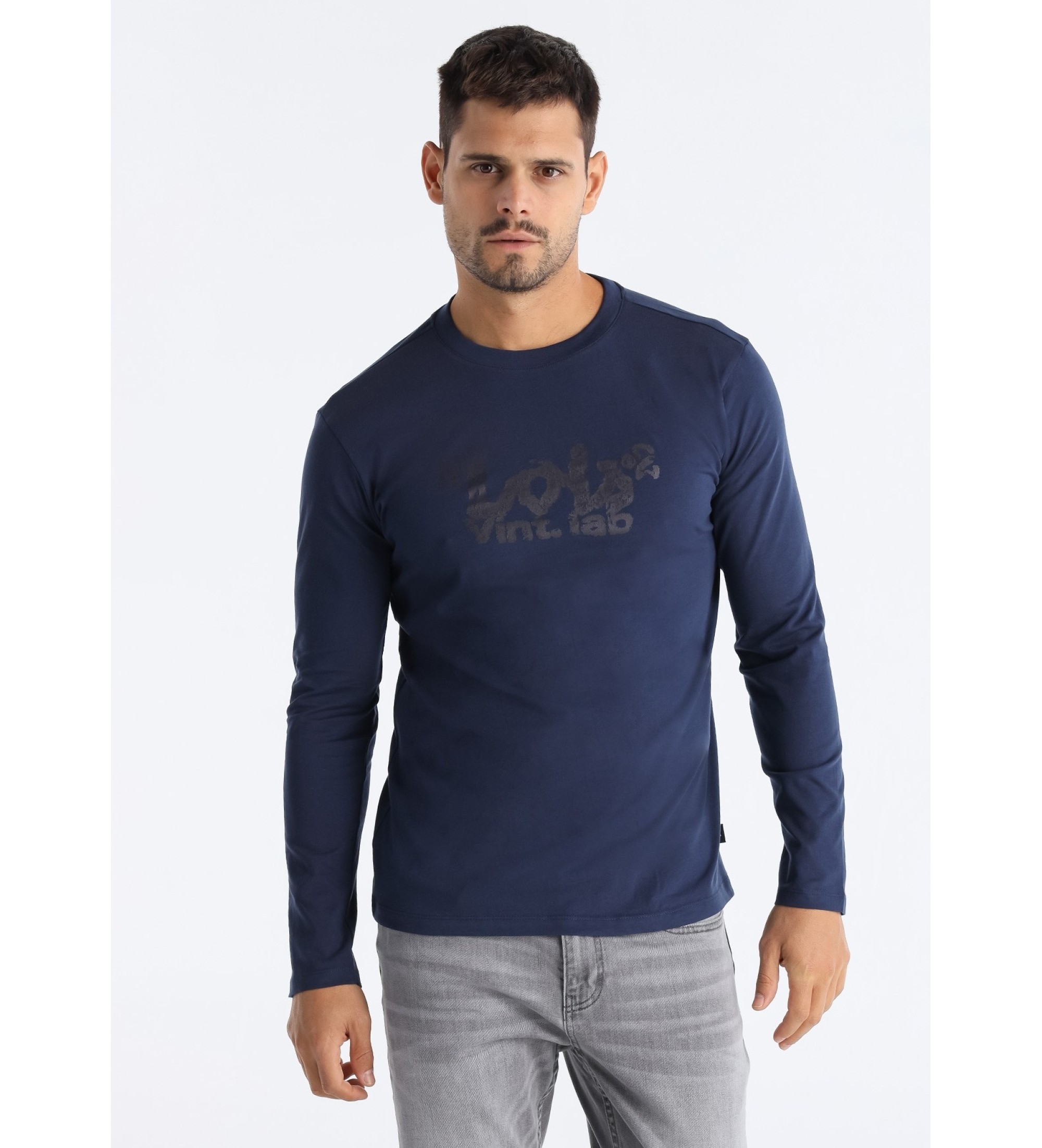Lois Jeans Granatowa koszulka Hugo Teo