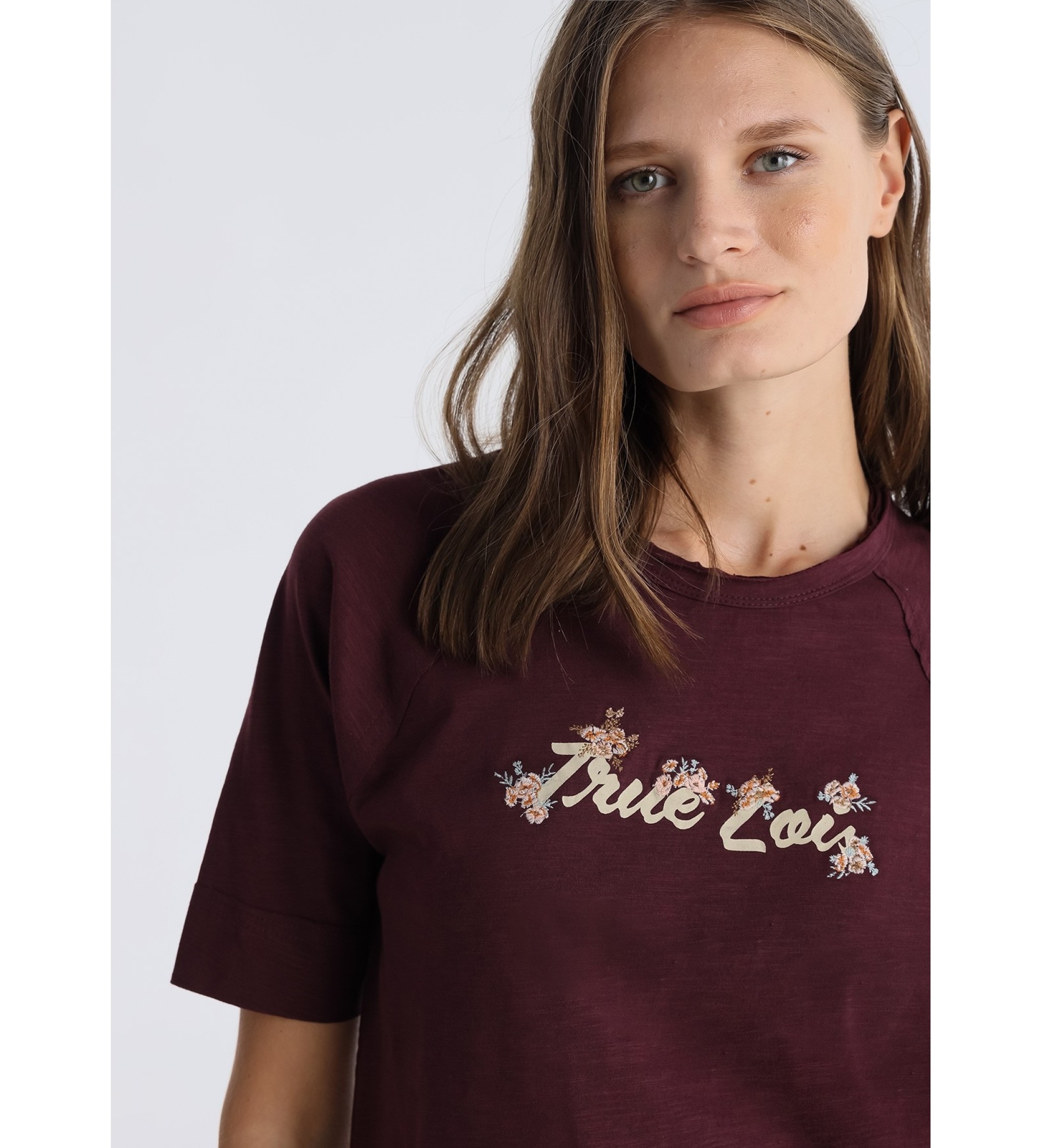Lois Jeans Camiseta Helena granate