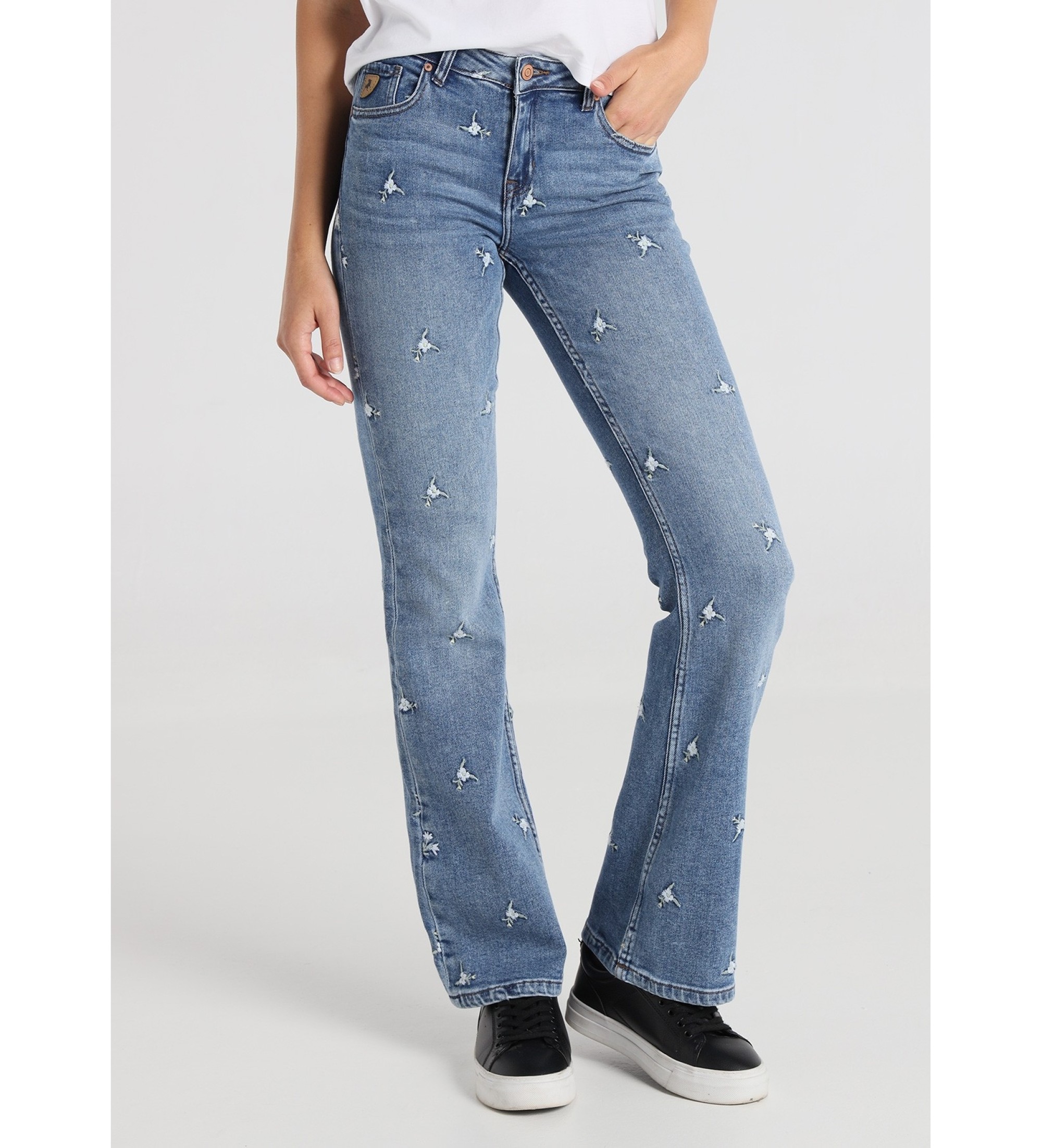 Lois Jeans Jeans Broderie liberté bleu